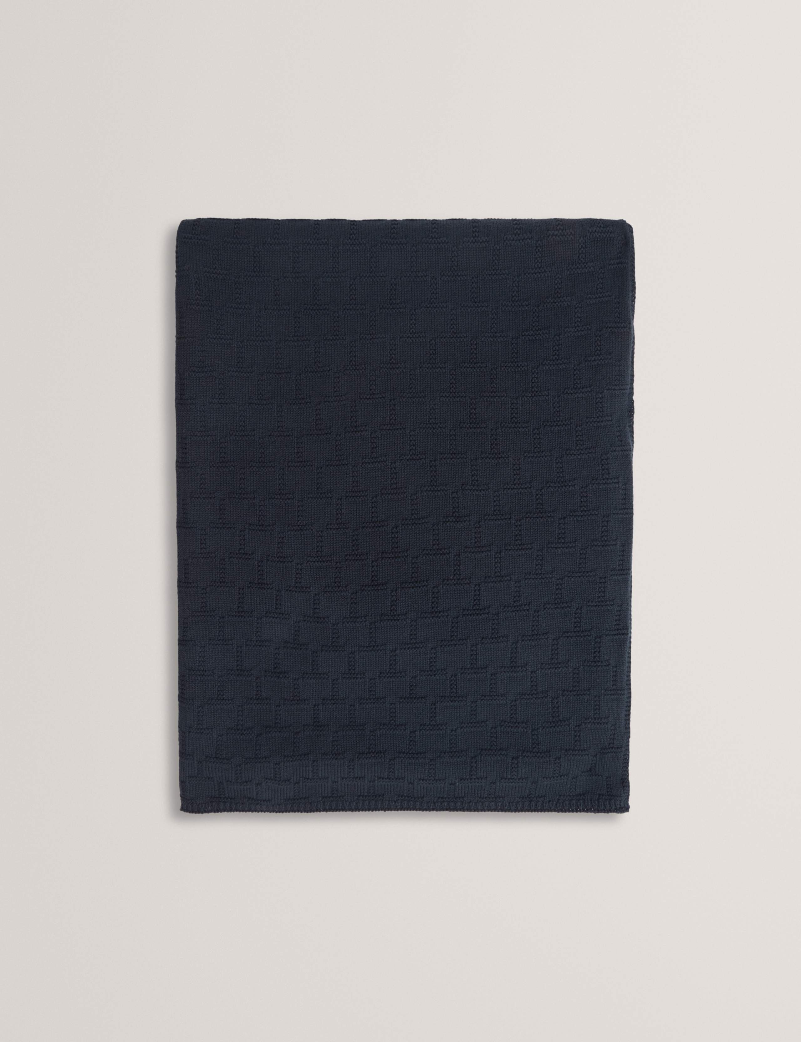Cotton Rich Knitted Scarf 1 of 4