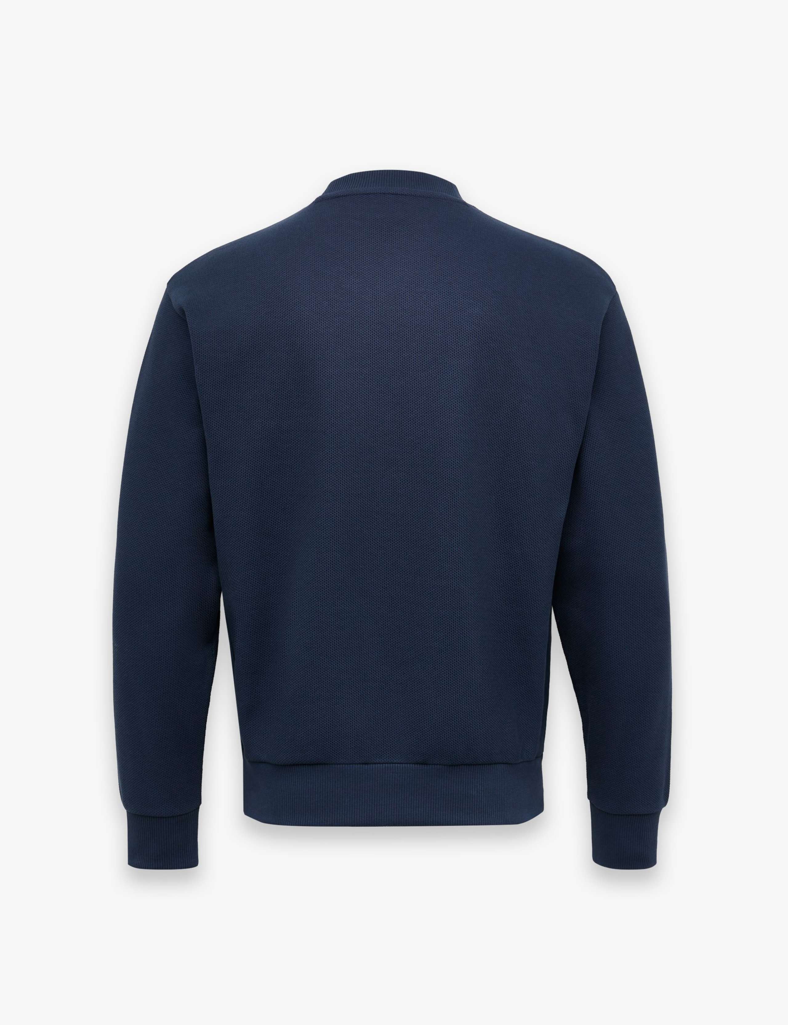 Cotton Rich Textured Crew Neck Jumper 3 of 3