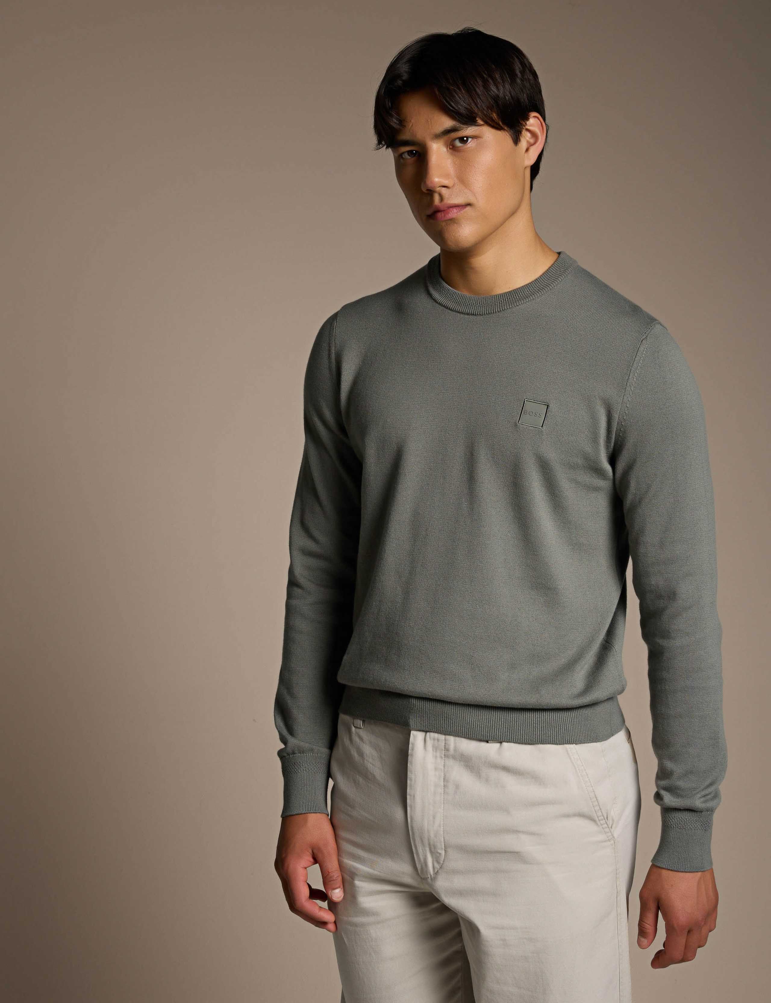 Kanovano Cotton Rich Crew Neck Jumper with Cashmere 1 of 4