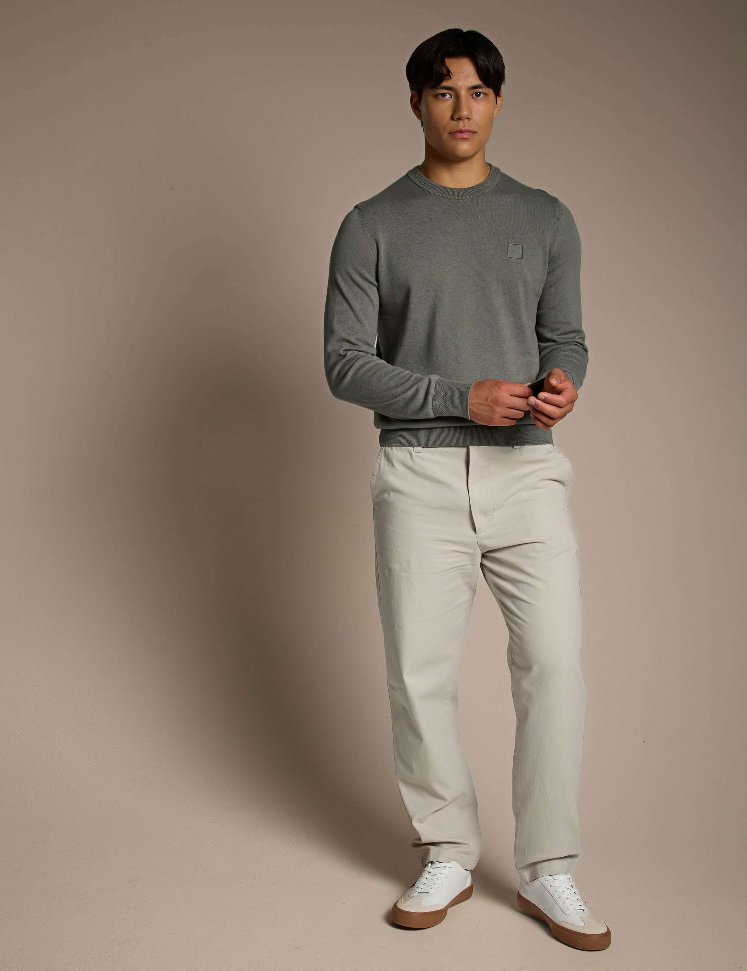 Kanovano Cotton Rich Crew Neck Jumper with Cashmere 2 of 4