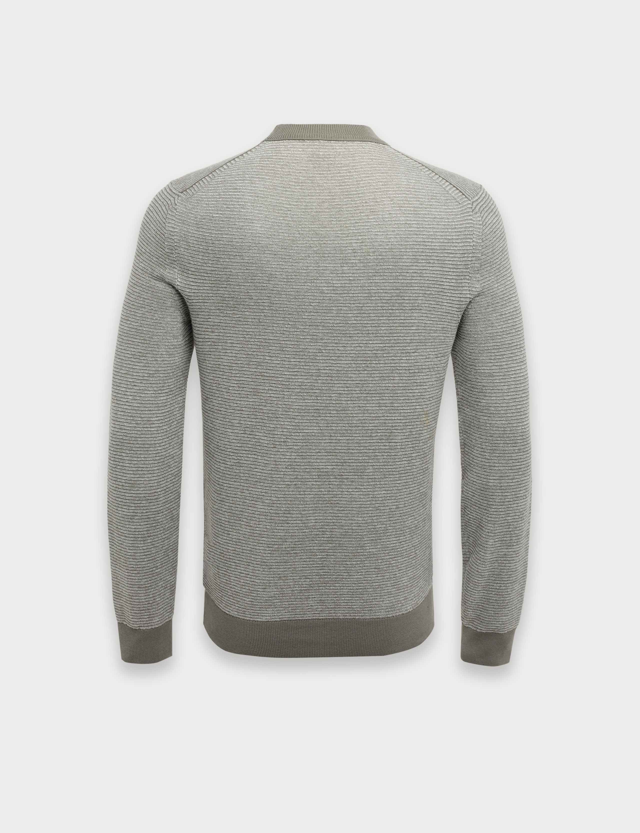 Aspoki  Cotton Rich Textured Crew Neck Jumper 3 of 3