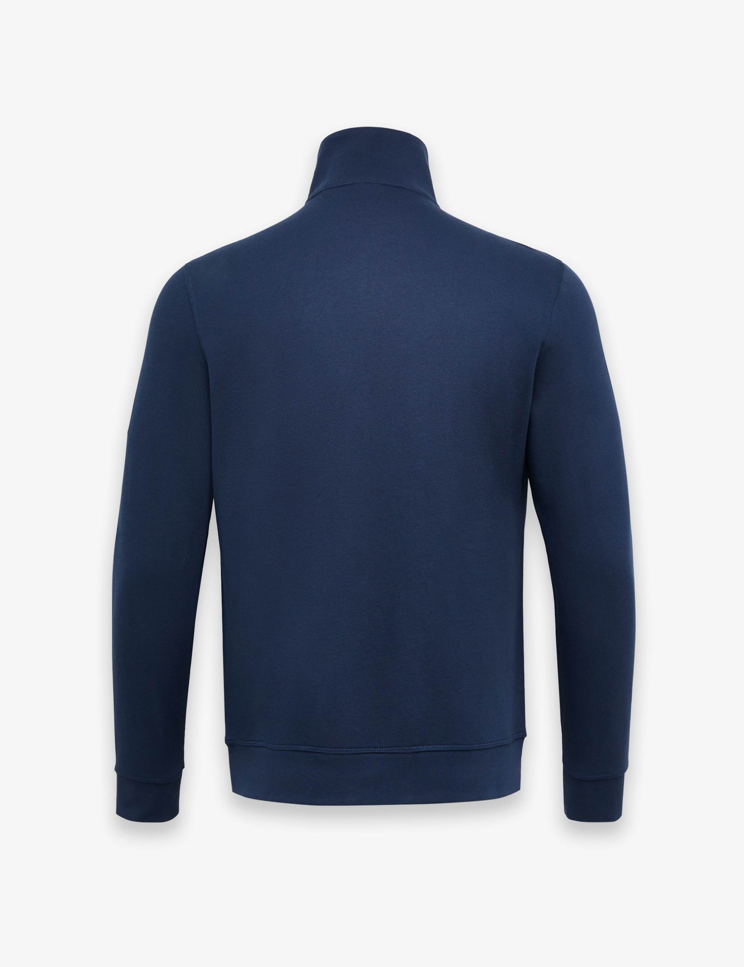 Pure Cotton Funnel Neck Half Zip Sweatshirt 3 of 3