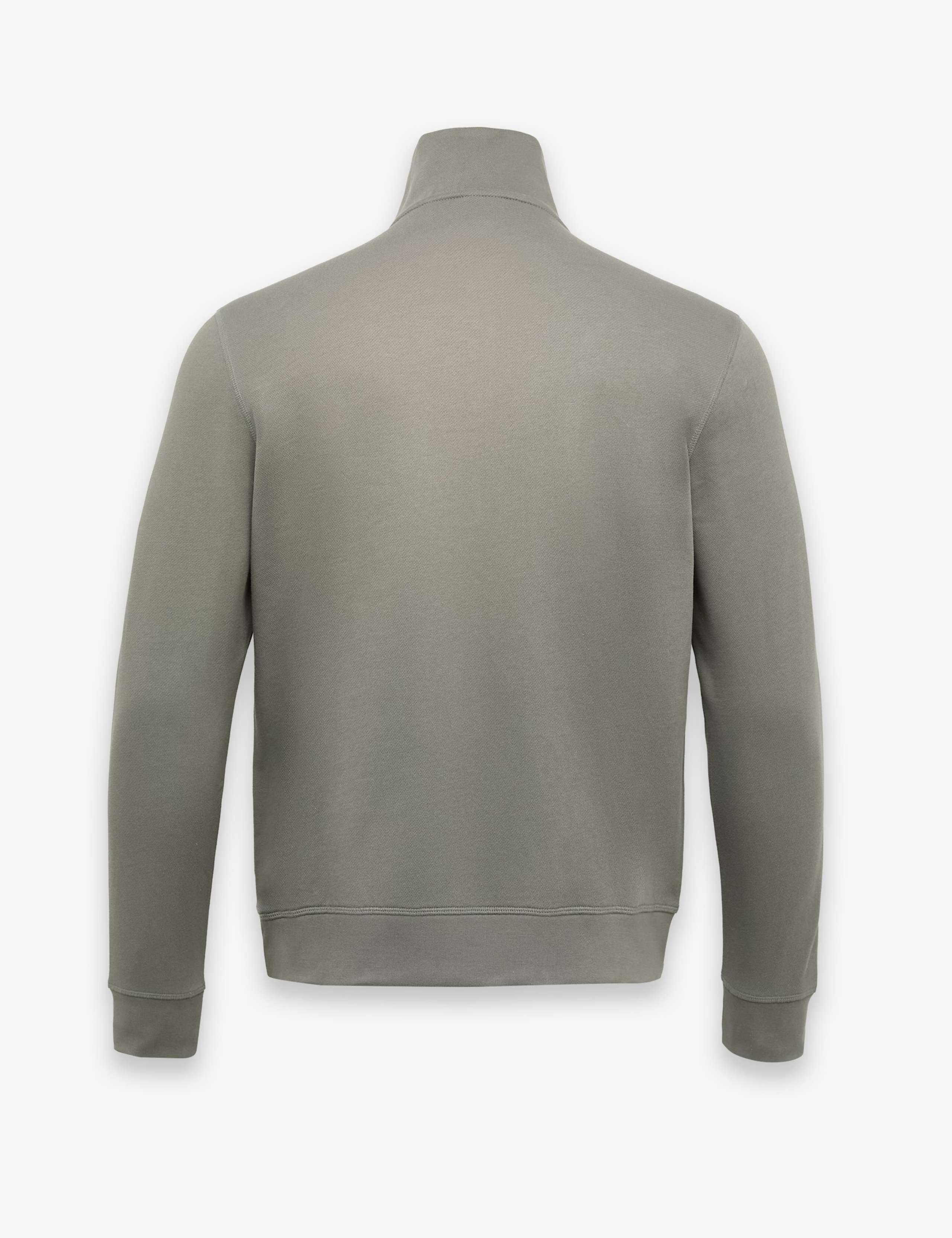 Zetrust Pure Cotton Funnel Neck Half Zip Sweatshirt 3 of 3