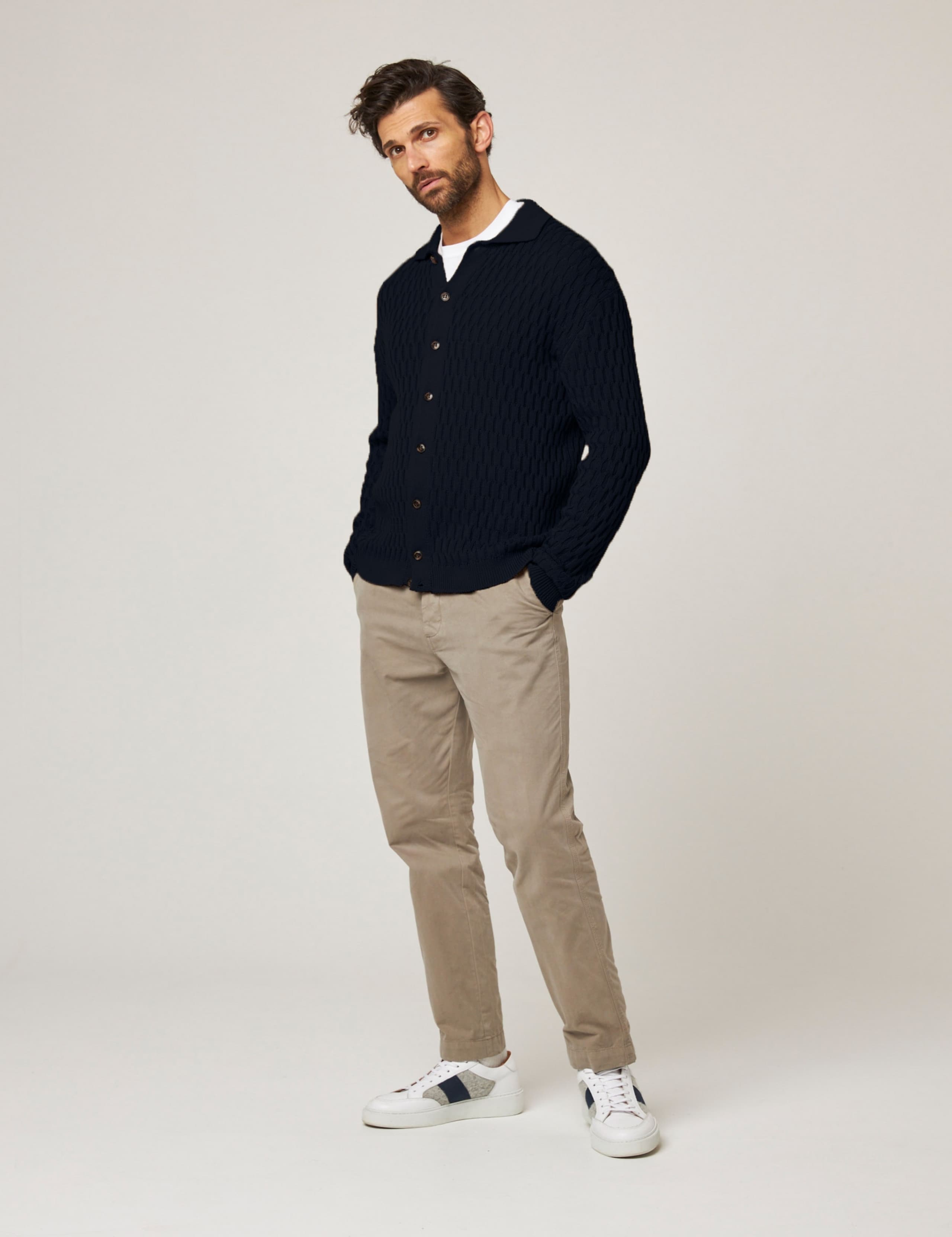 Pure Cotton Collared Cardigan 1 of 6