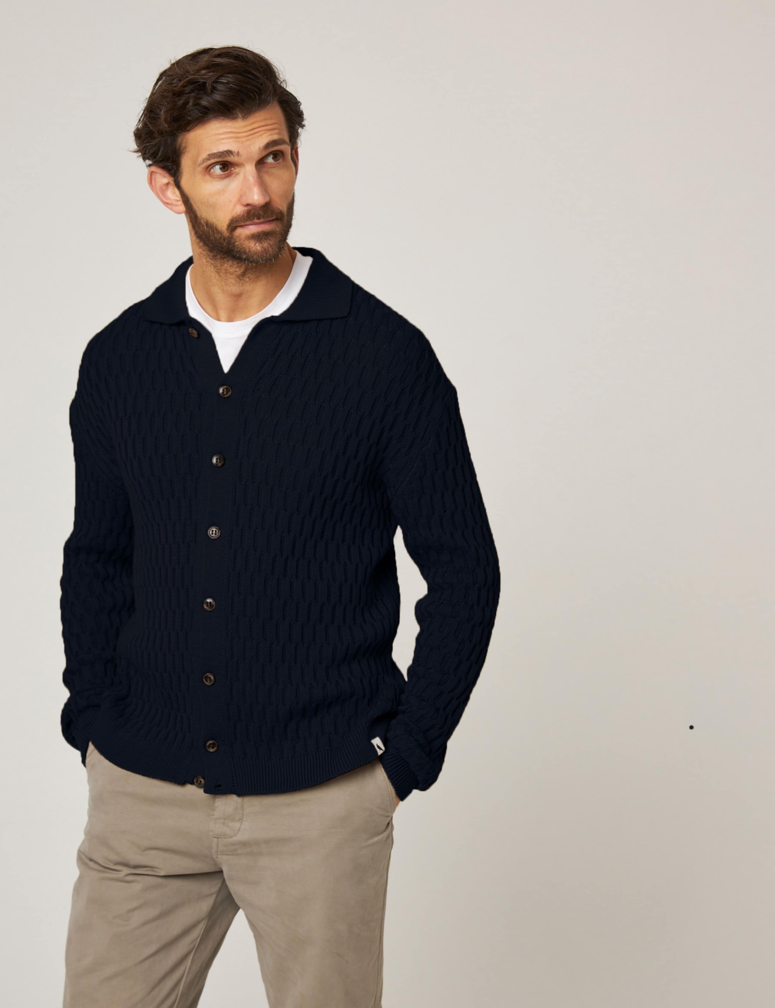 Pure Cotton Collared Cardigan 3 of 6