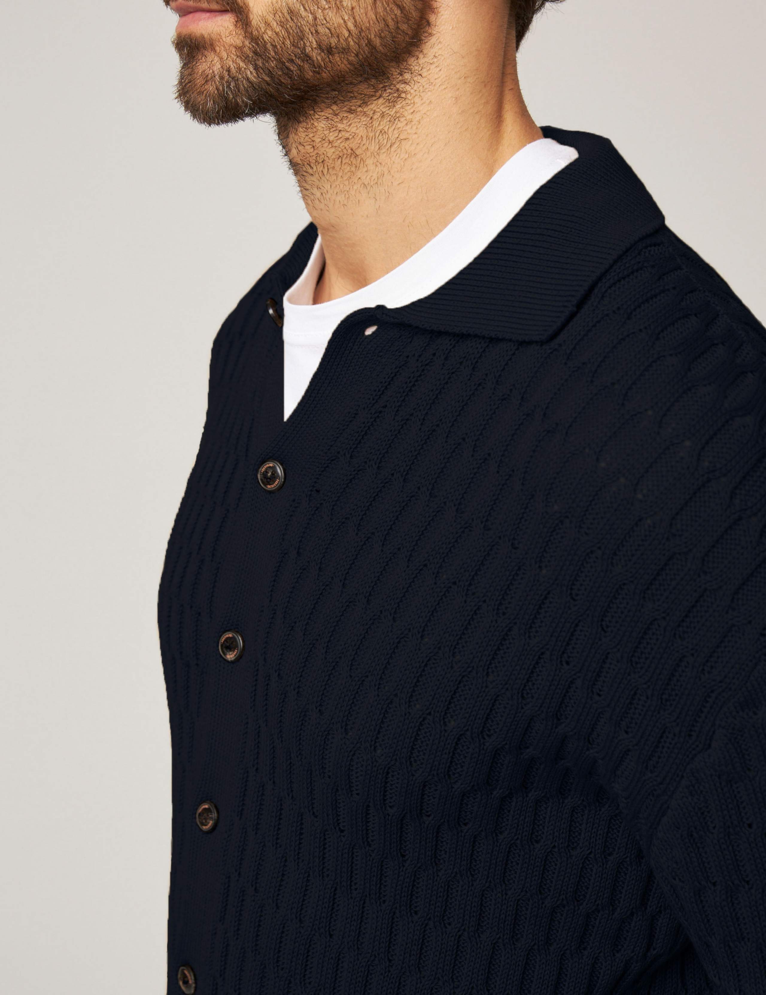 Pure Cotton Collared Cardigan 4 of 6