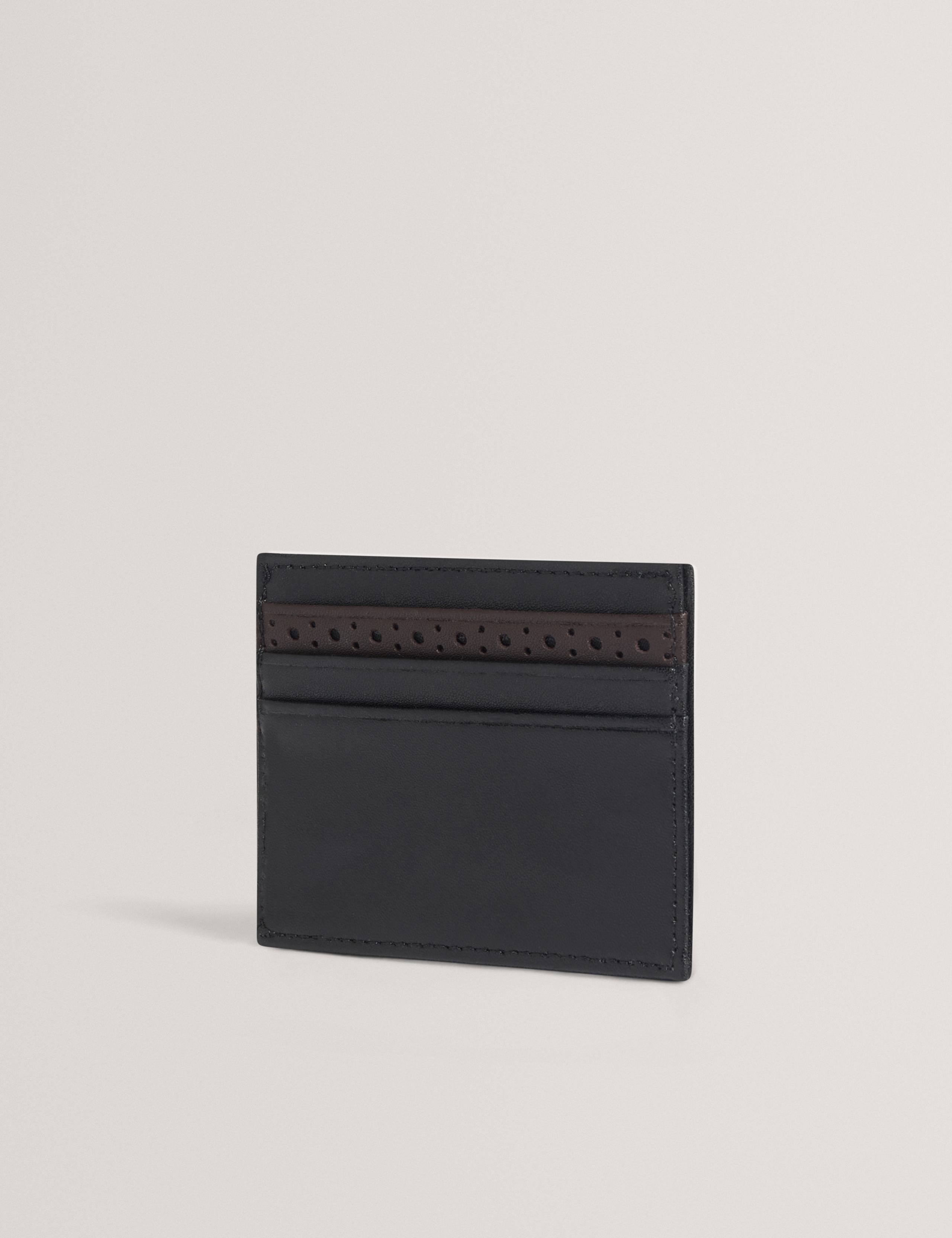 Leather Brogue Detail Card Holder 4 of 4