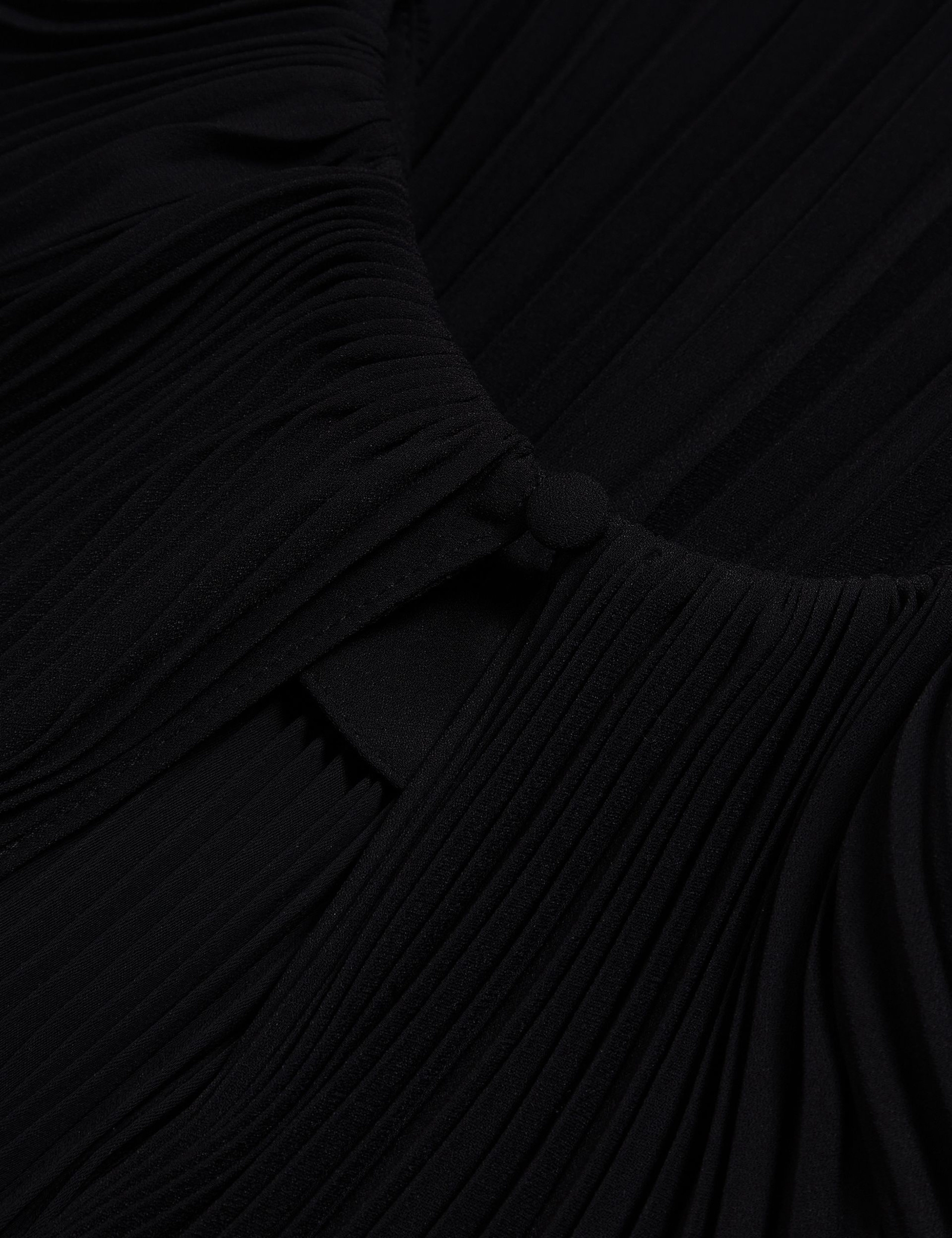 Crepe Pleated Keyhole Blouse 4 of 6
