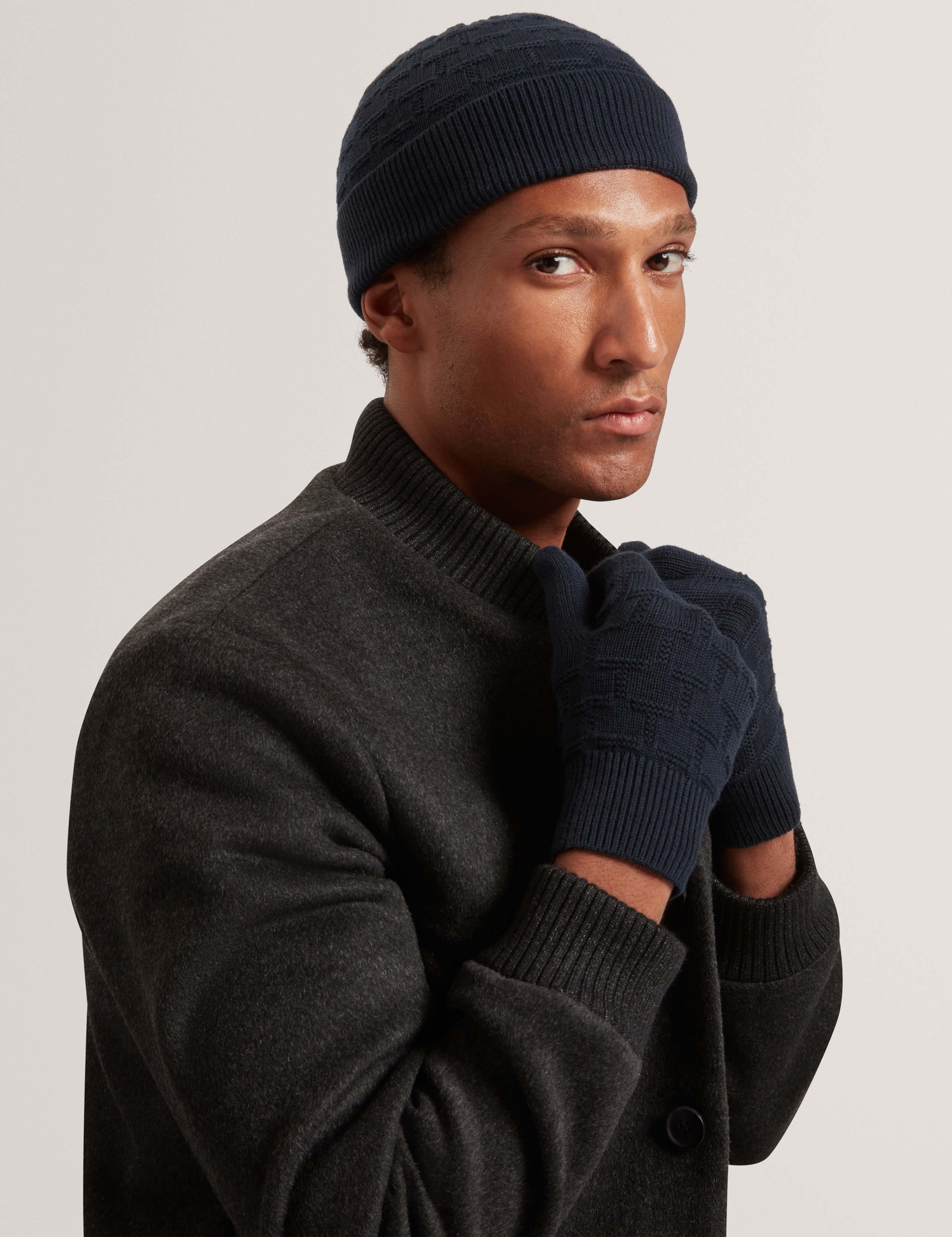 Wool Blend Knitted Hat and Glove Set 2 of 4