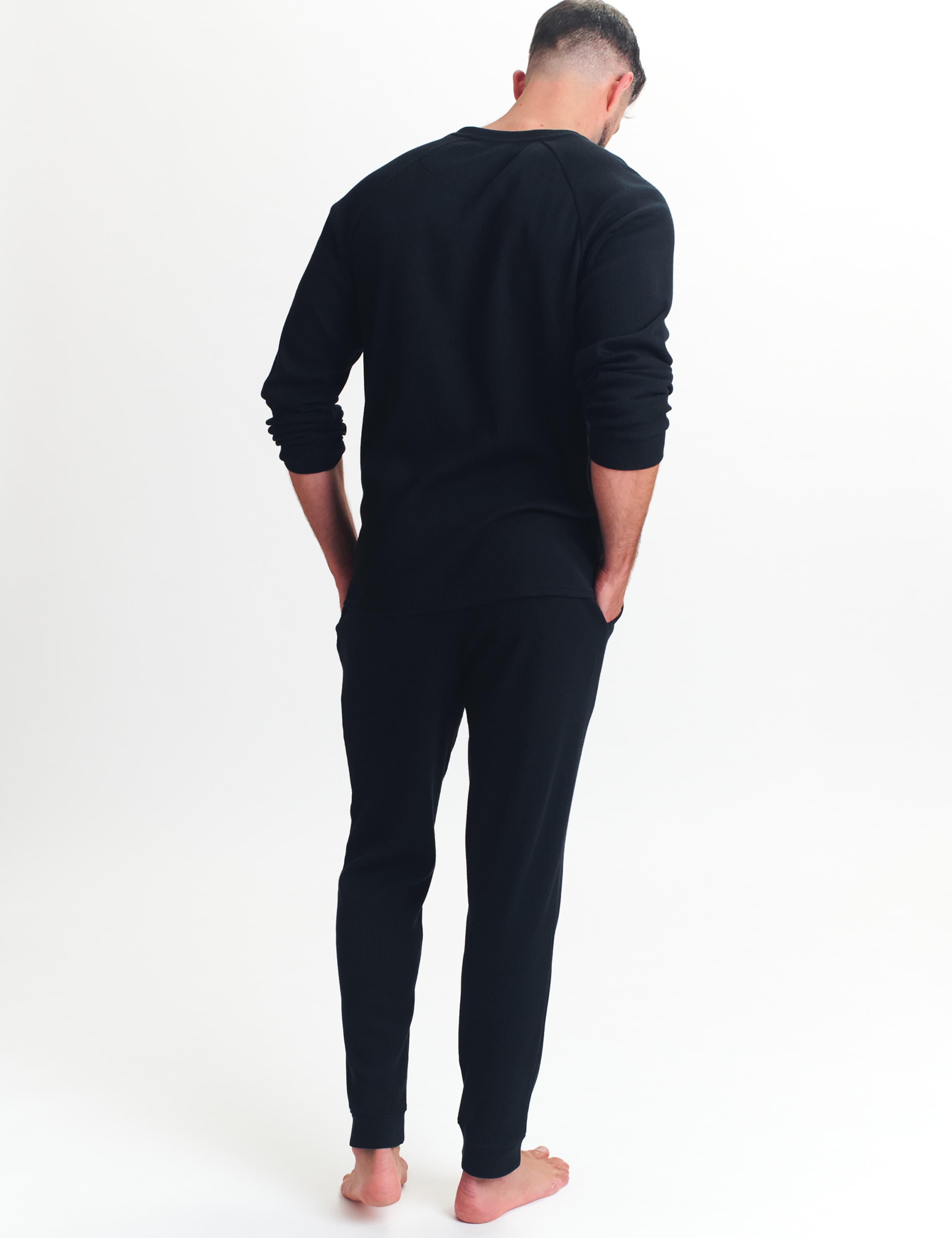 Cotton Blend Waffle Pyjama Set 3 of 3