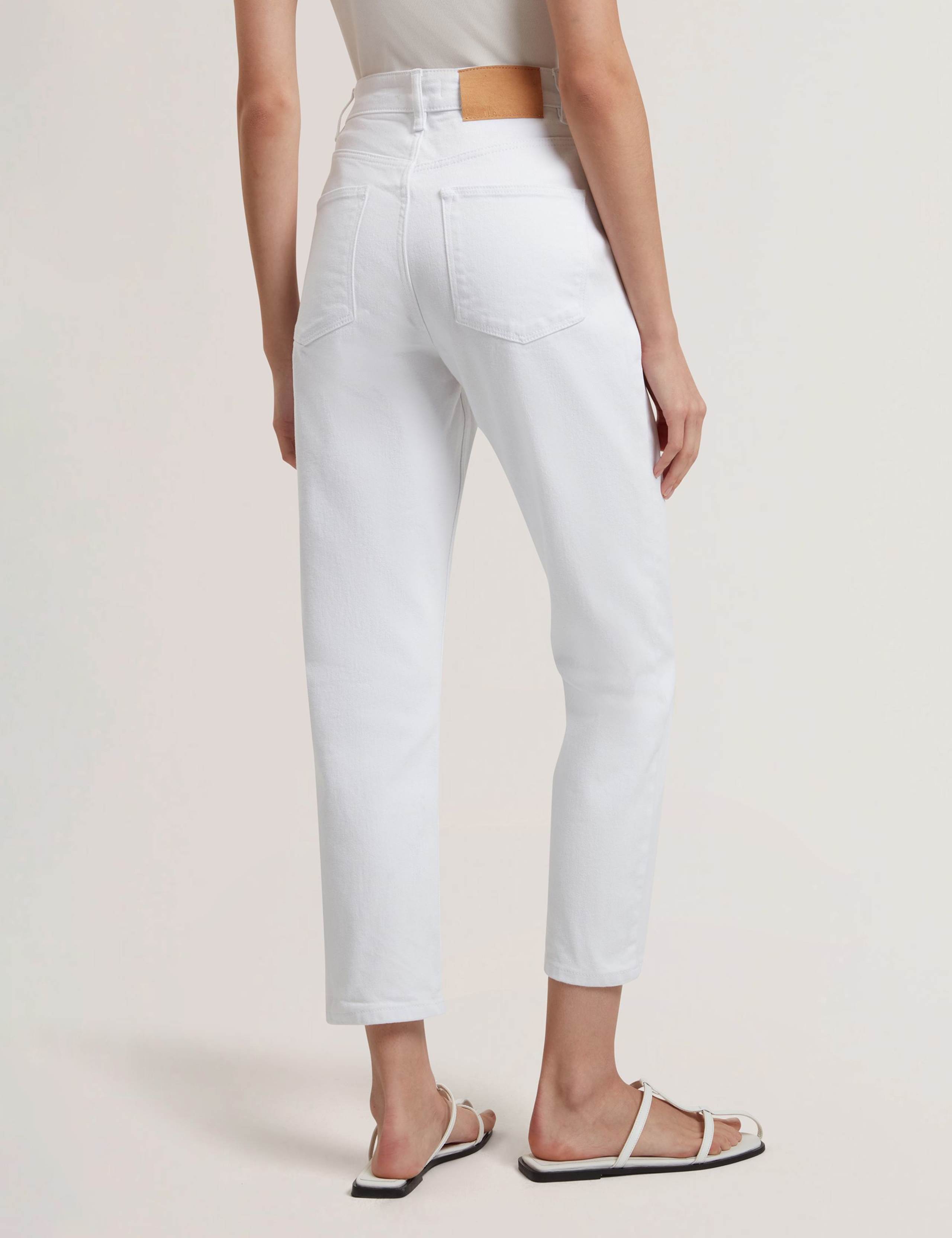 Mid Rise Straight Leg Cropped Jeans 4 of 6
