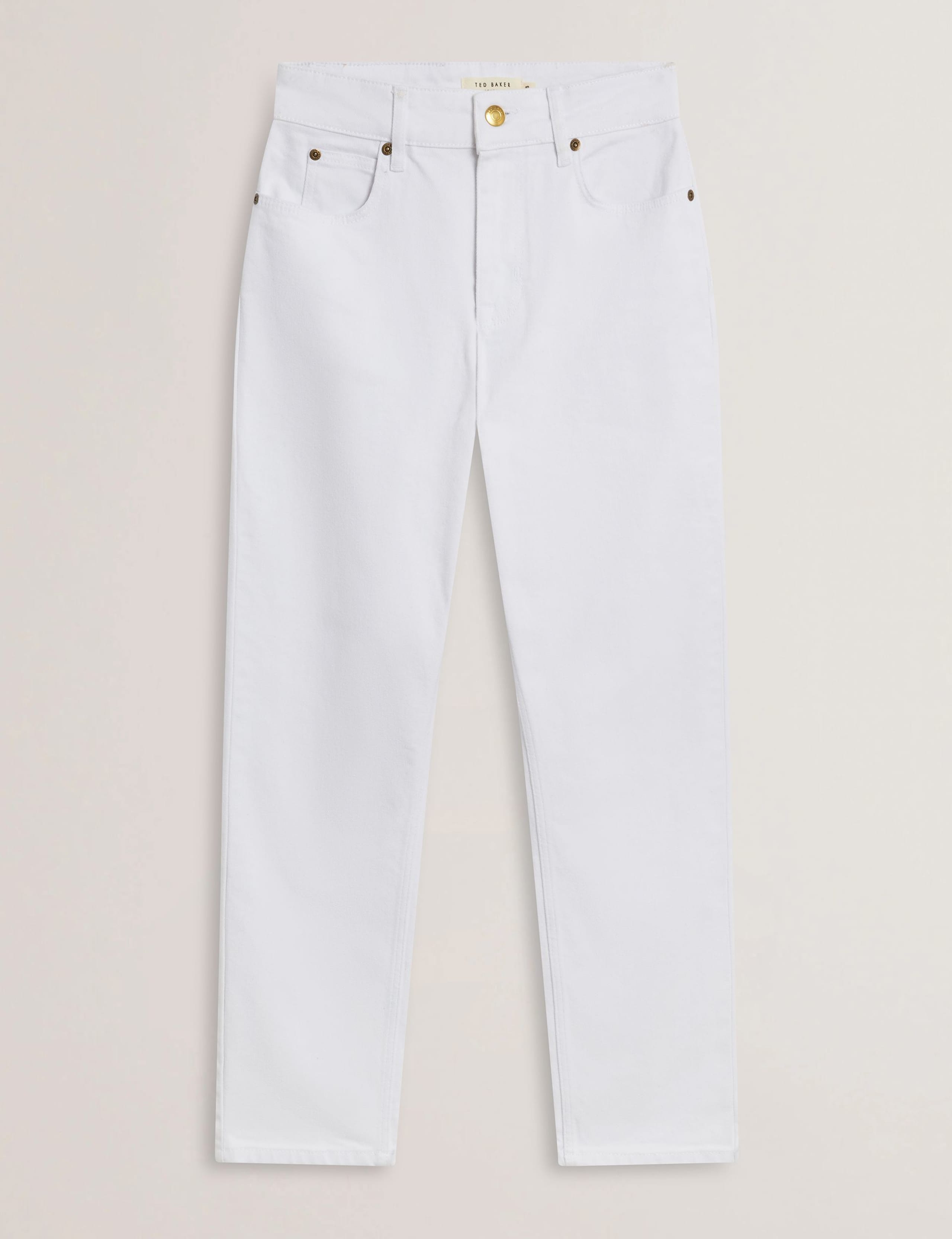 Mid Rise Straight Leg Cropped Jeans 2 of 6