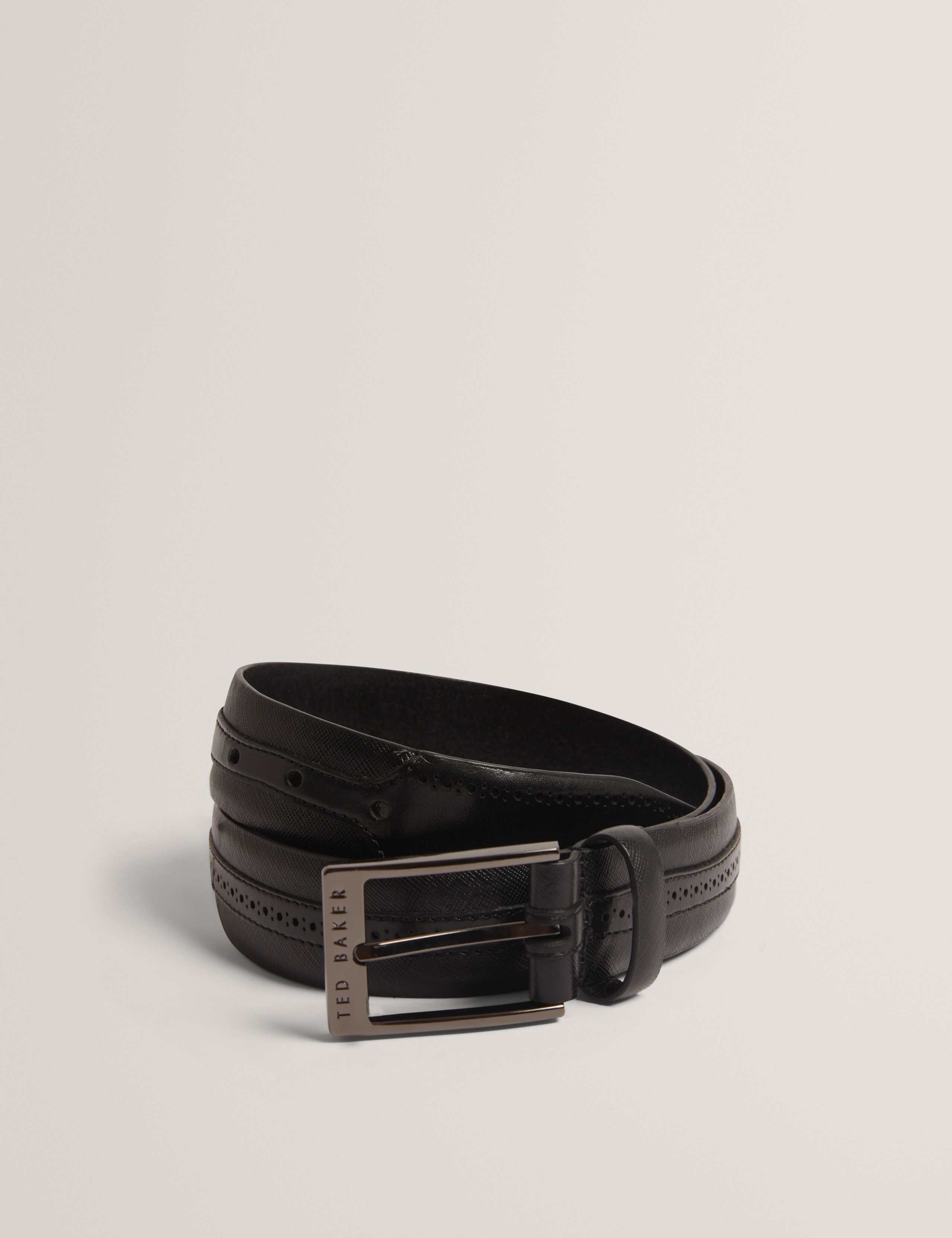 Leather Brogue Detail Belt 4 of 4
