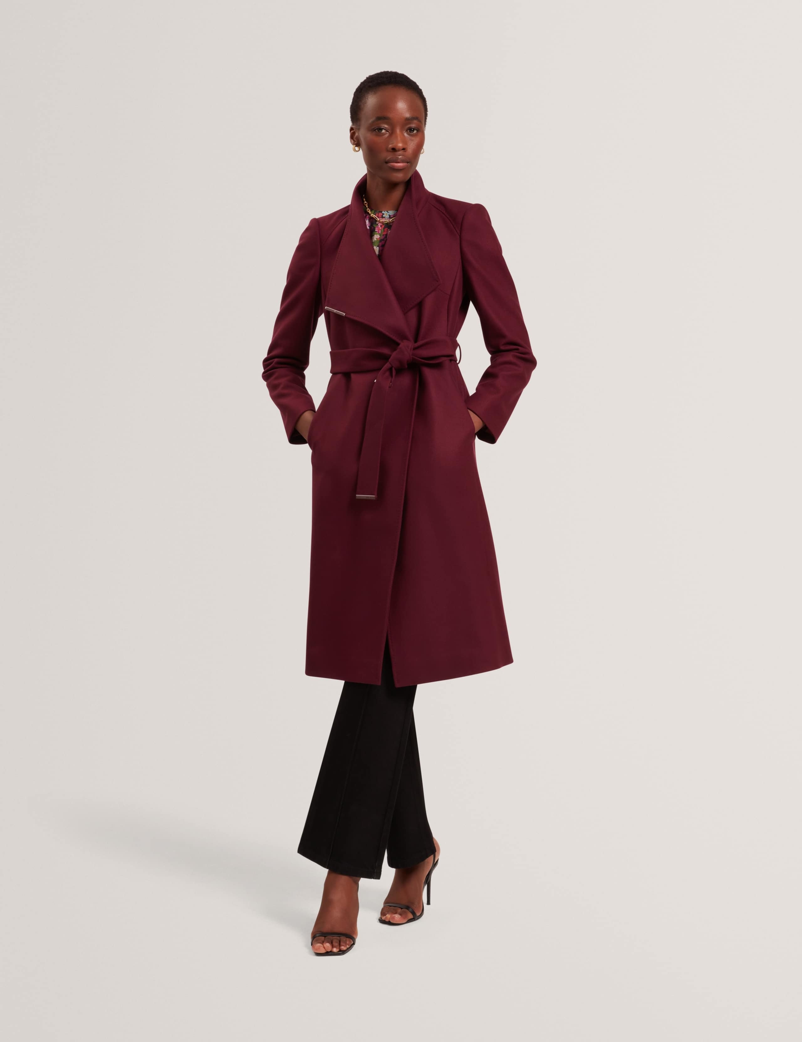 Wool Rich Longline Wrap Coat 1 of 7