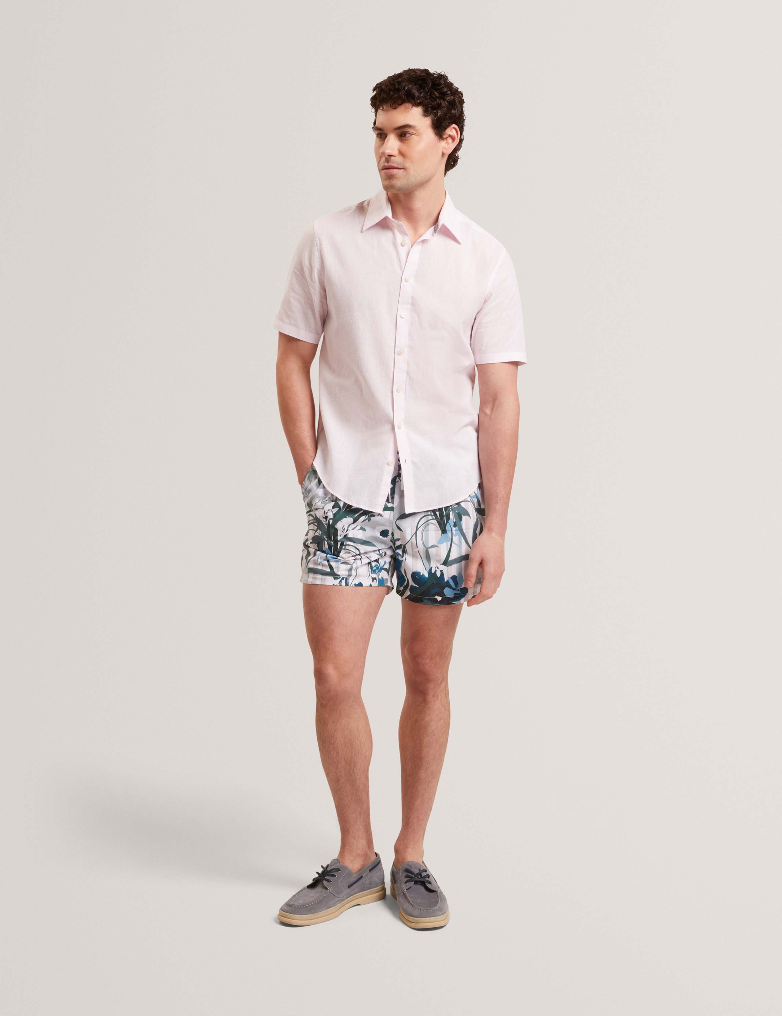 Cotton Linen Blend Wryte Short Sleeve Shirt 1 of 7