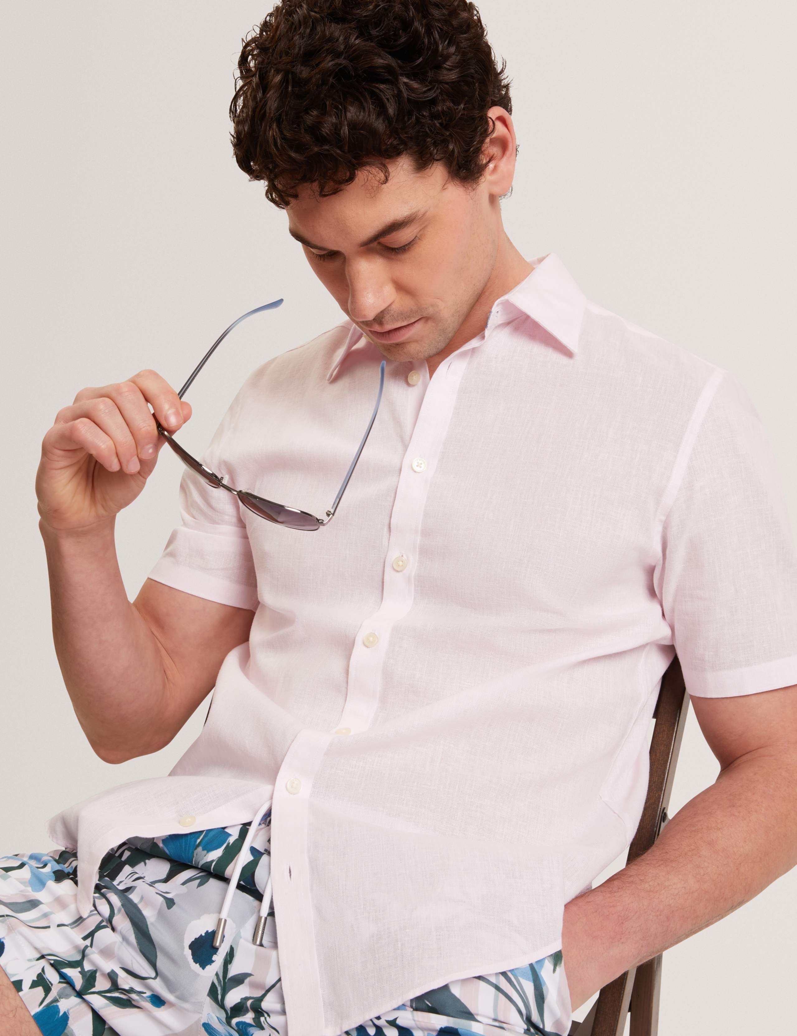 Cotton Linen Blend Wryte Short Sleeve Shirt 3 of 7