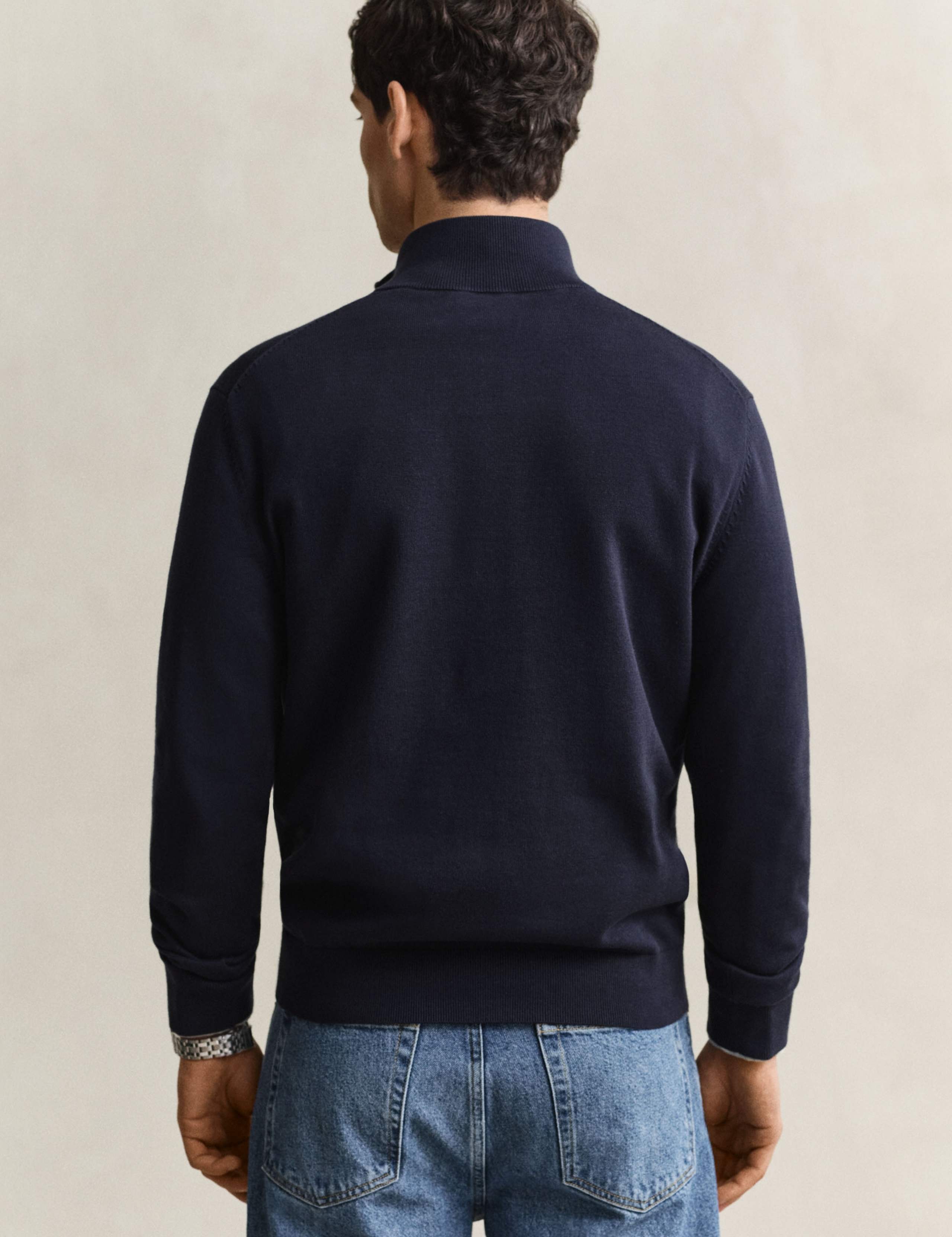 Pure Cotton Half Zip Jumper 4 of 5