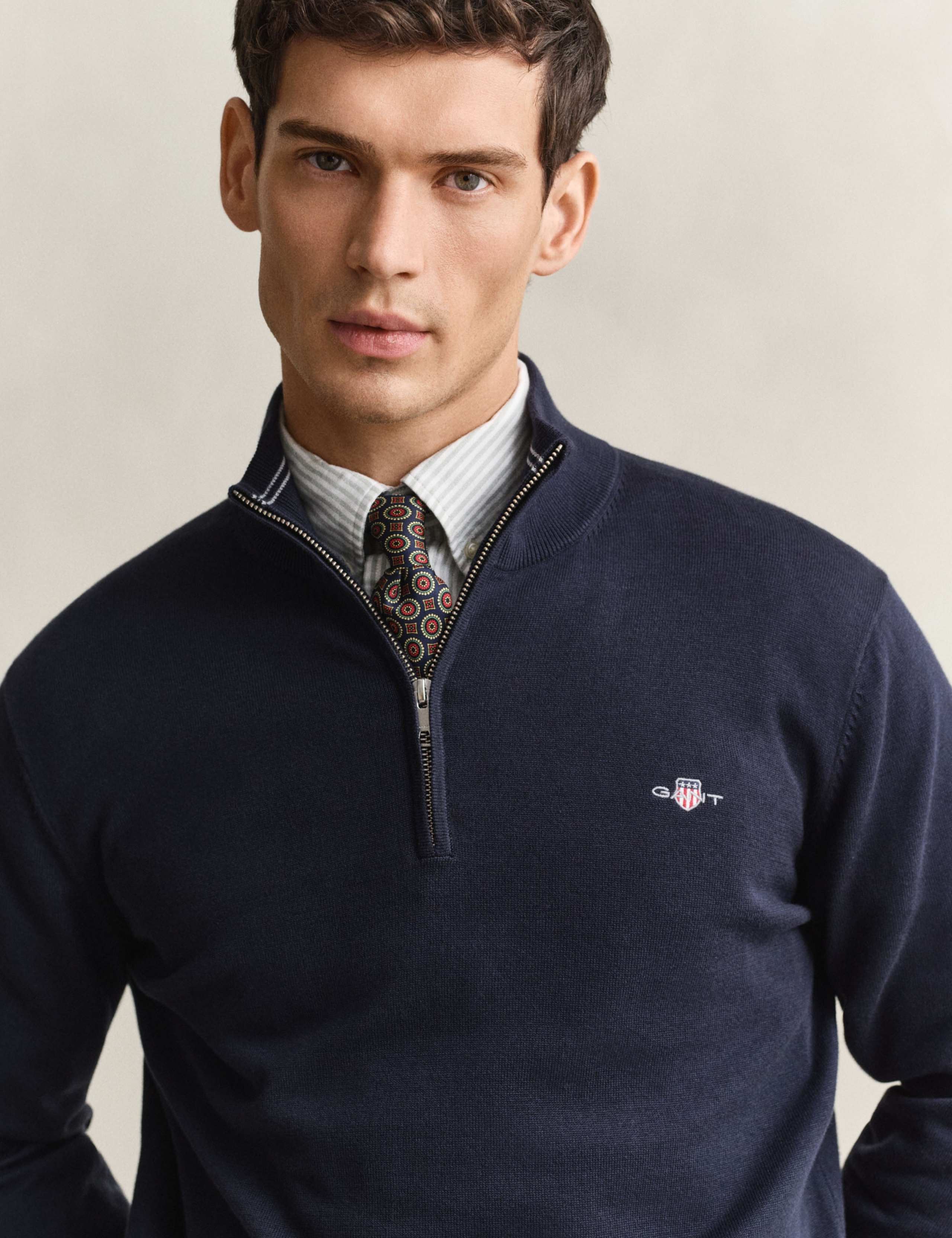 Pure Cotton Half Zip Jumper 5 of 5