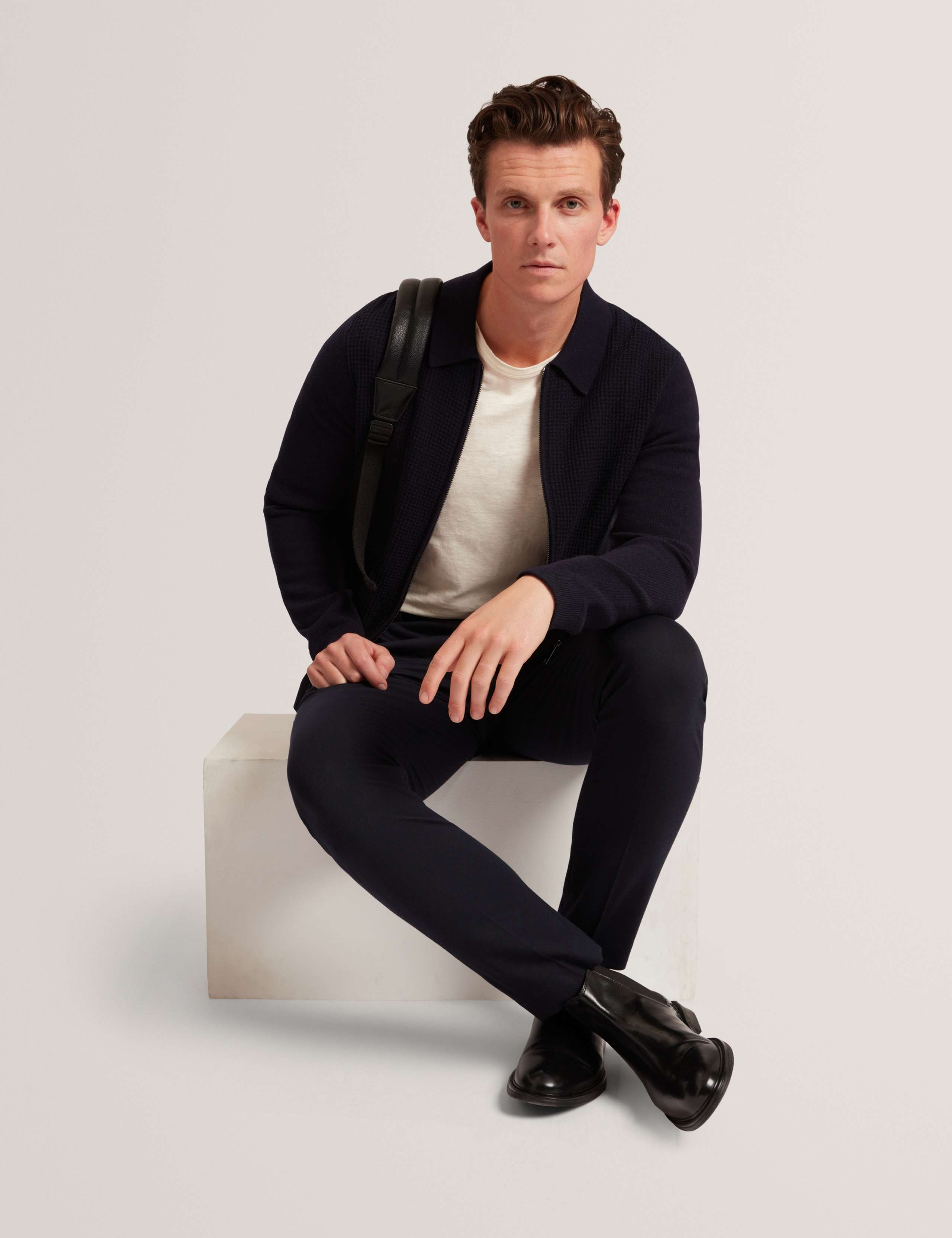 Wool Rich Textured Harrington Jacket 3 of 7