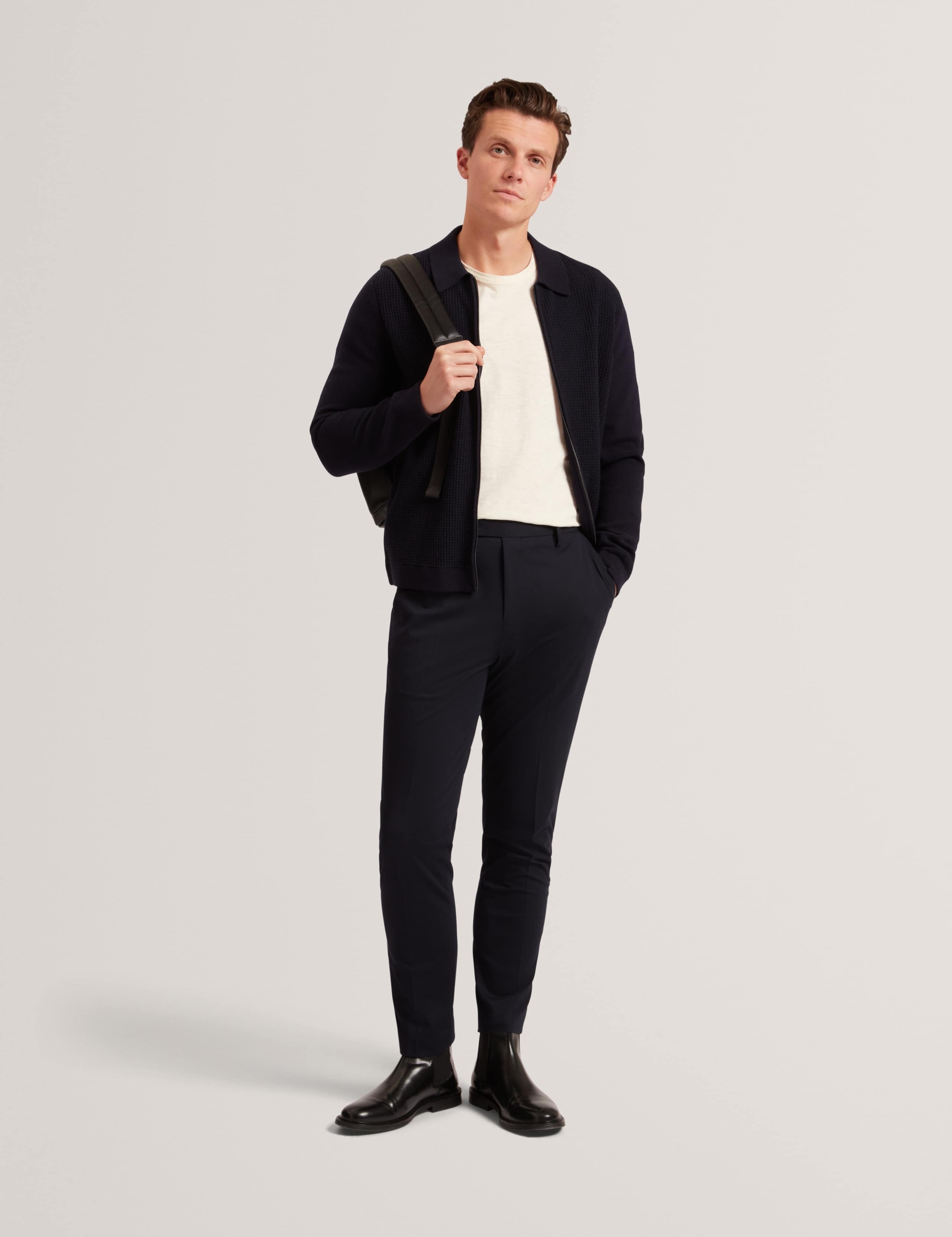 Wool Rich Textured Harrington Jacket 4 of 7