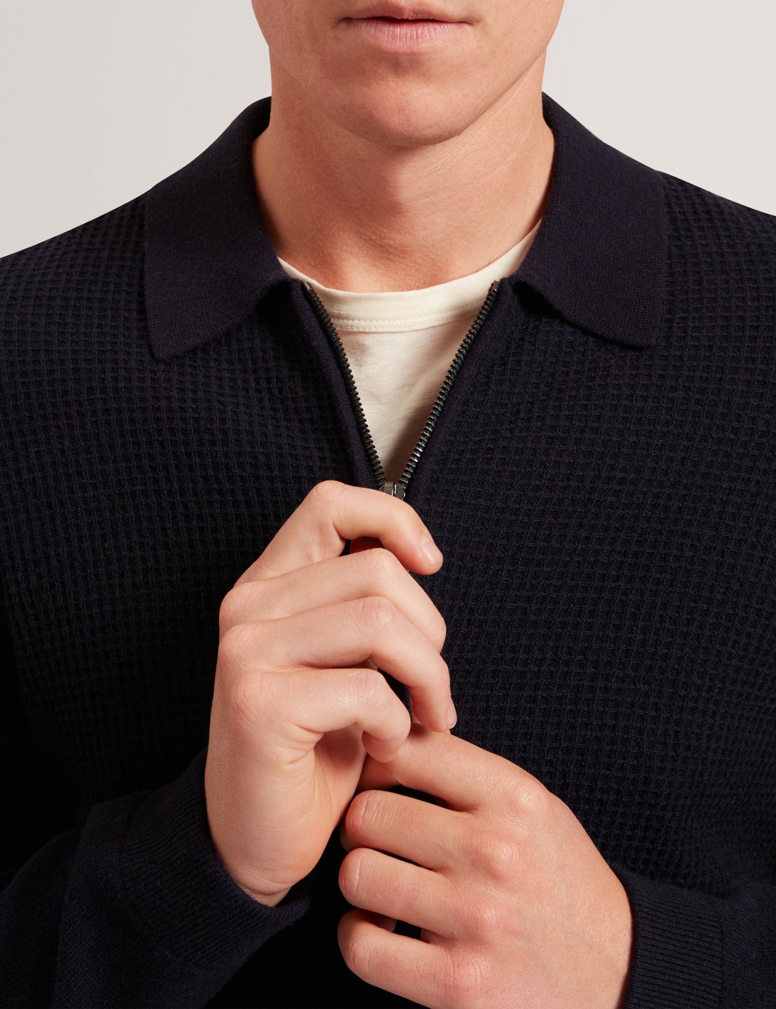 Wool Rich Textured Harrington Jacket 7 of 7