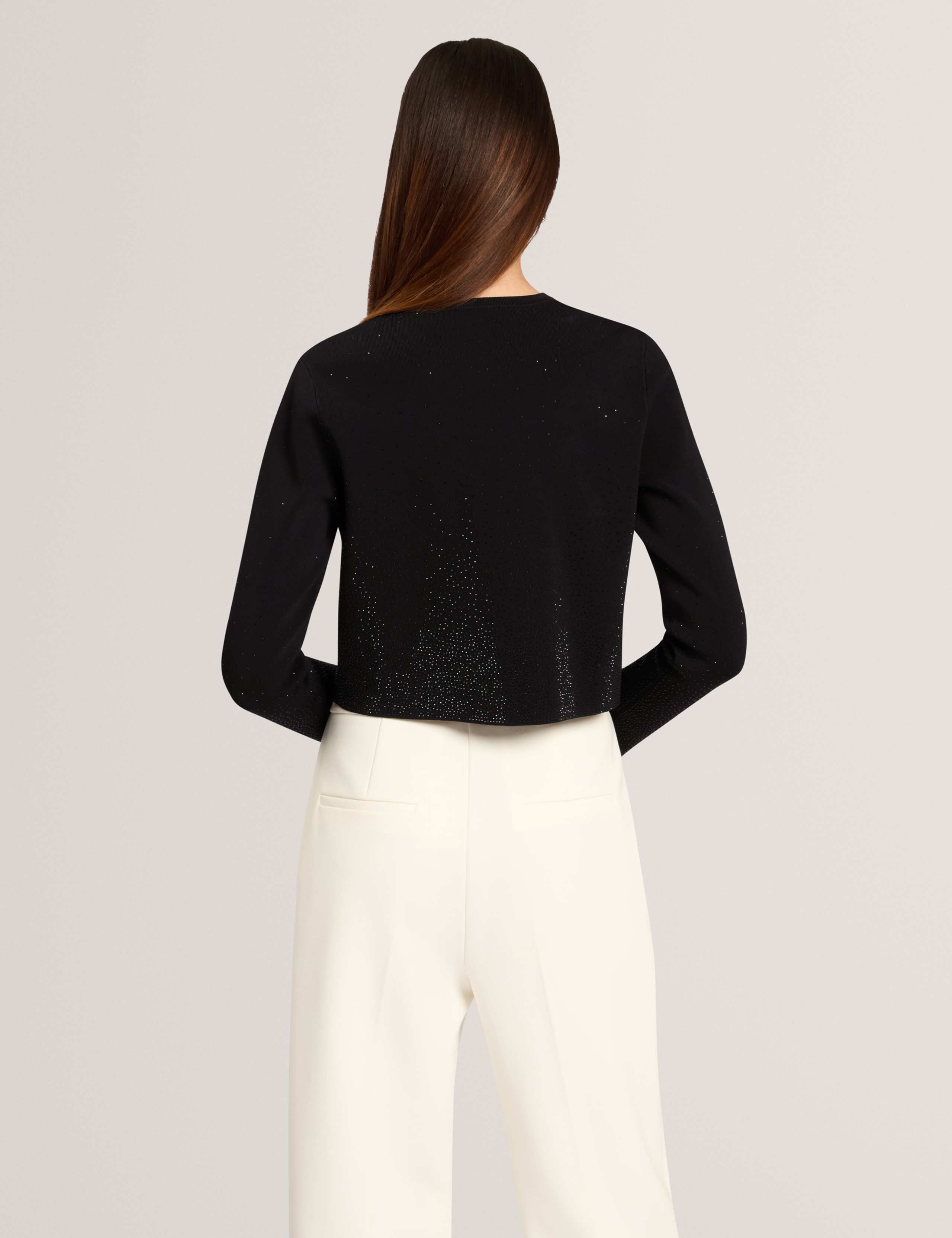 Embellished Crew Neck Cropped Cardigan 4 of 7