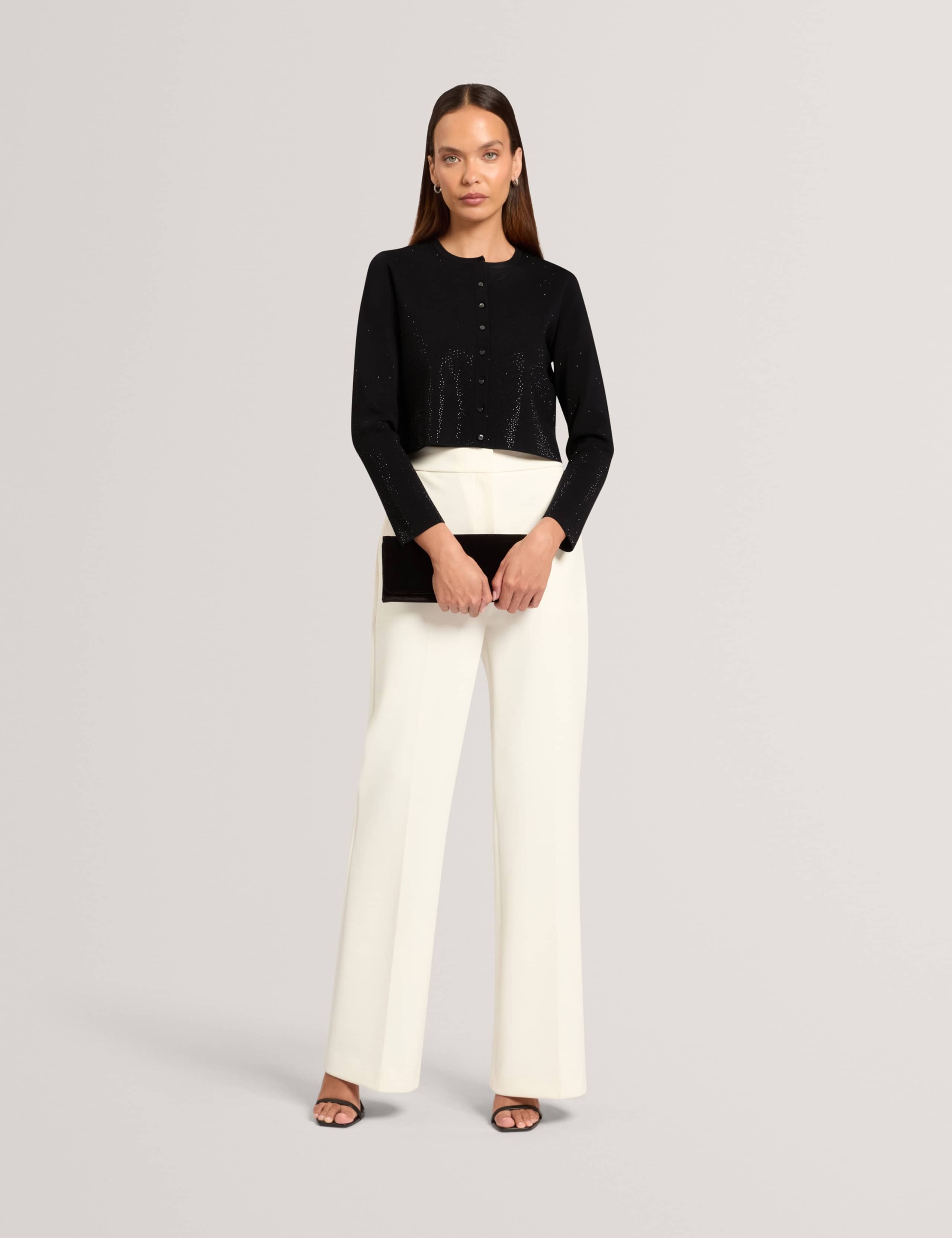 Embellished Crew Neck Cropped Cardigan 5 of 7