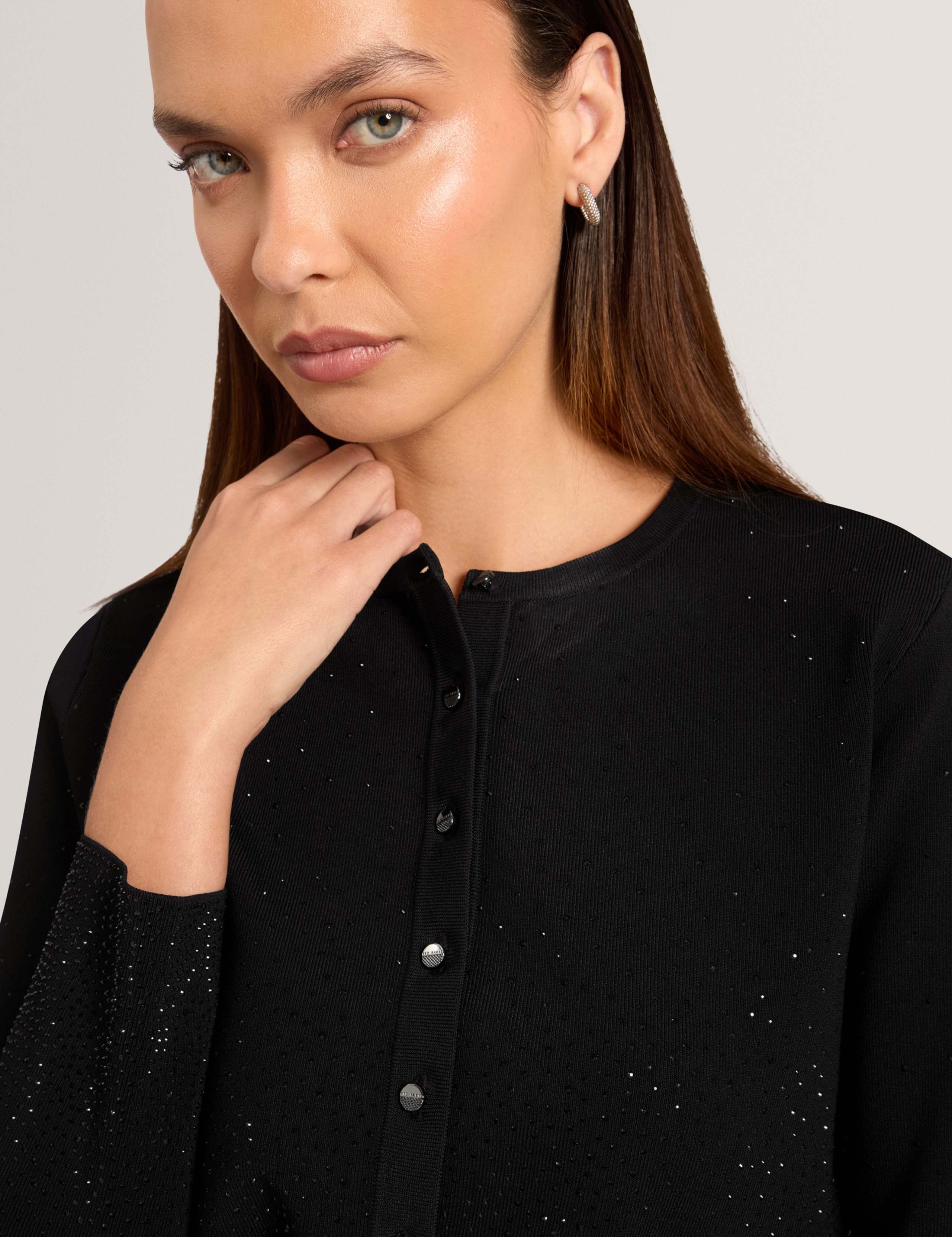 Embellished Crew Neck Cropped Cardigan 6 of 7