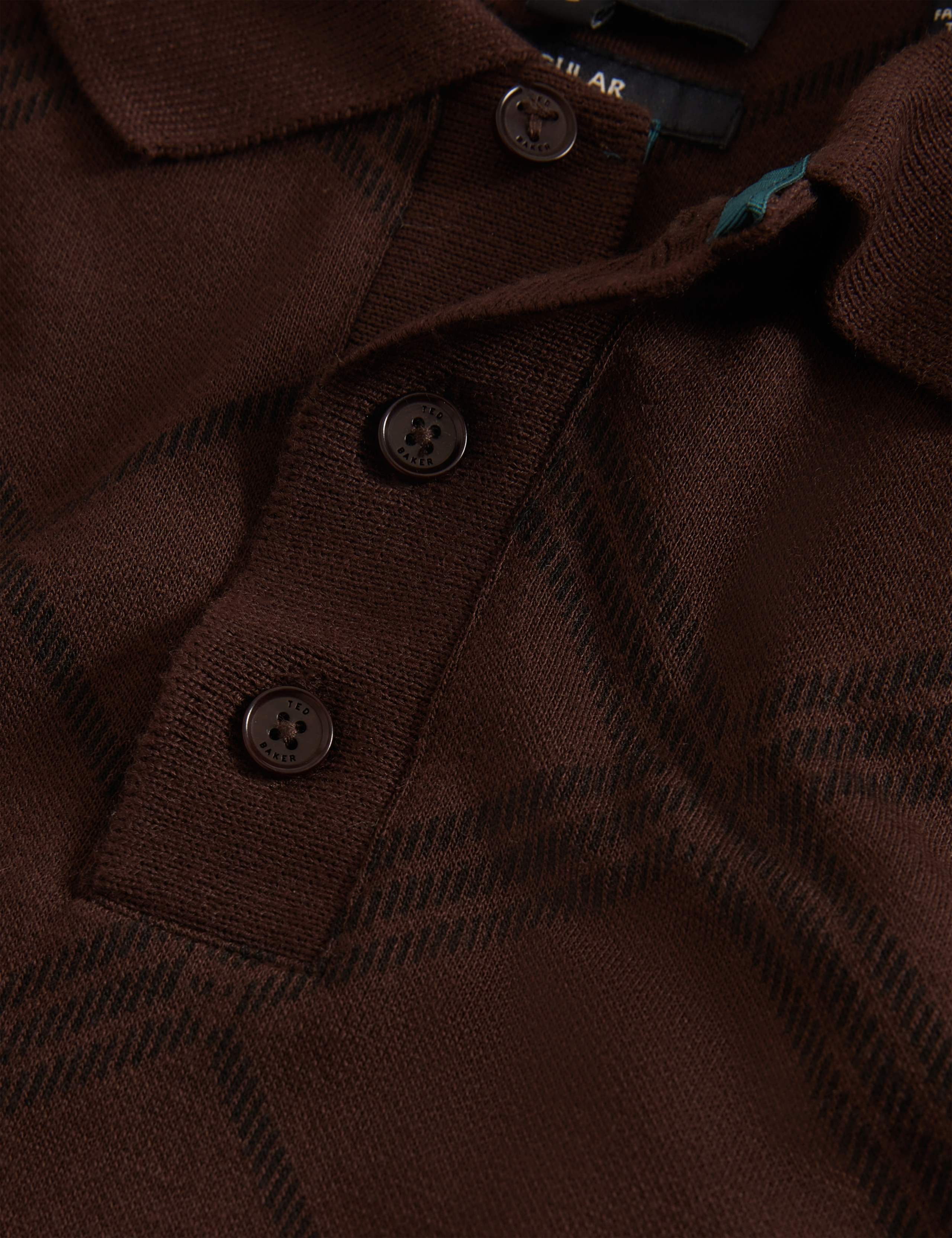 Pure Cotton Checked Long Sleeve Polo Shirt 5 of 7