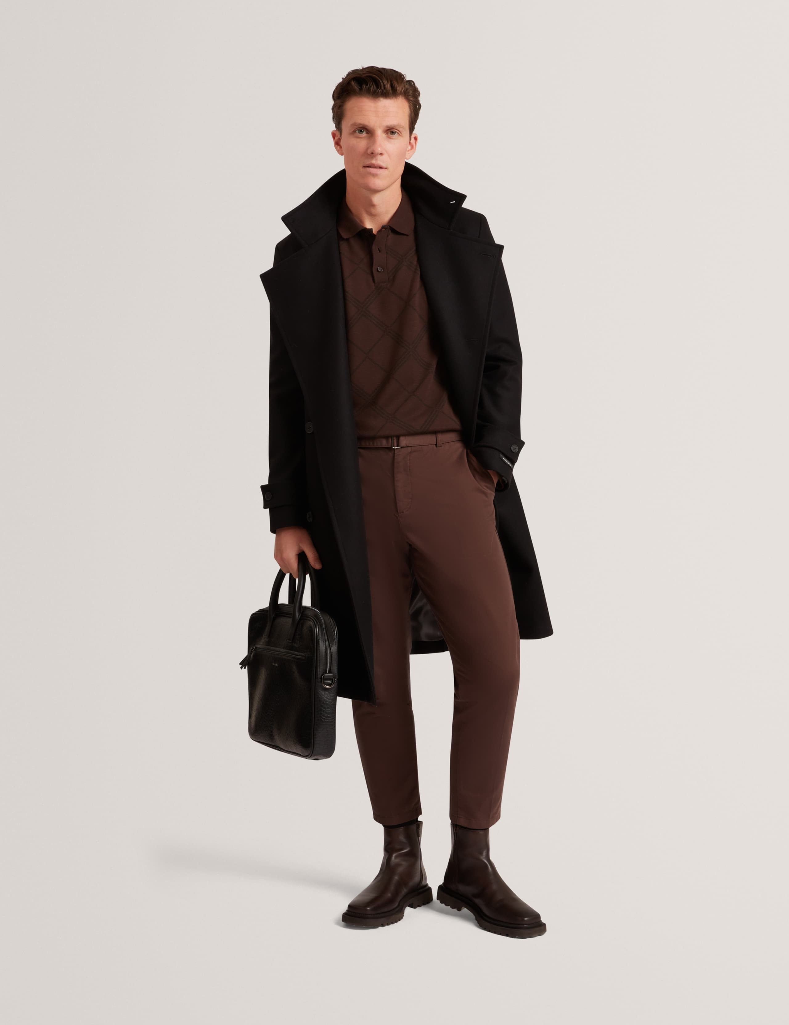 Pure Cotton Checked Long Sleeve Polo Shirt 7 of 7