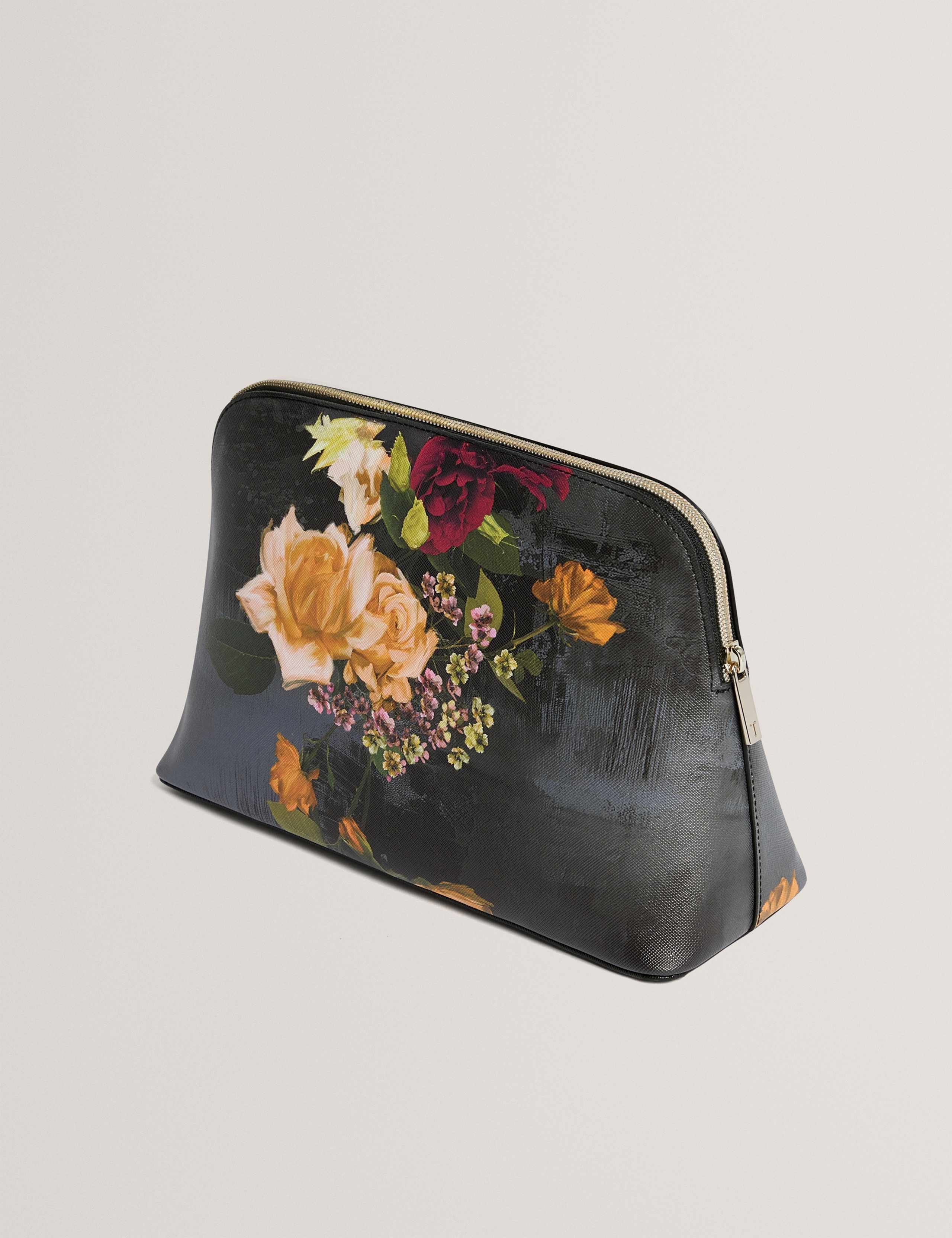 Faux Leather Floral Wash Bag 4 of 4