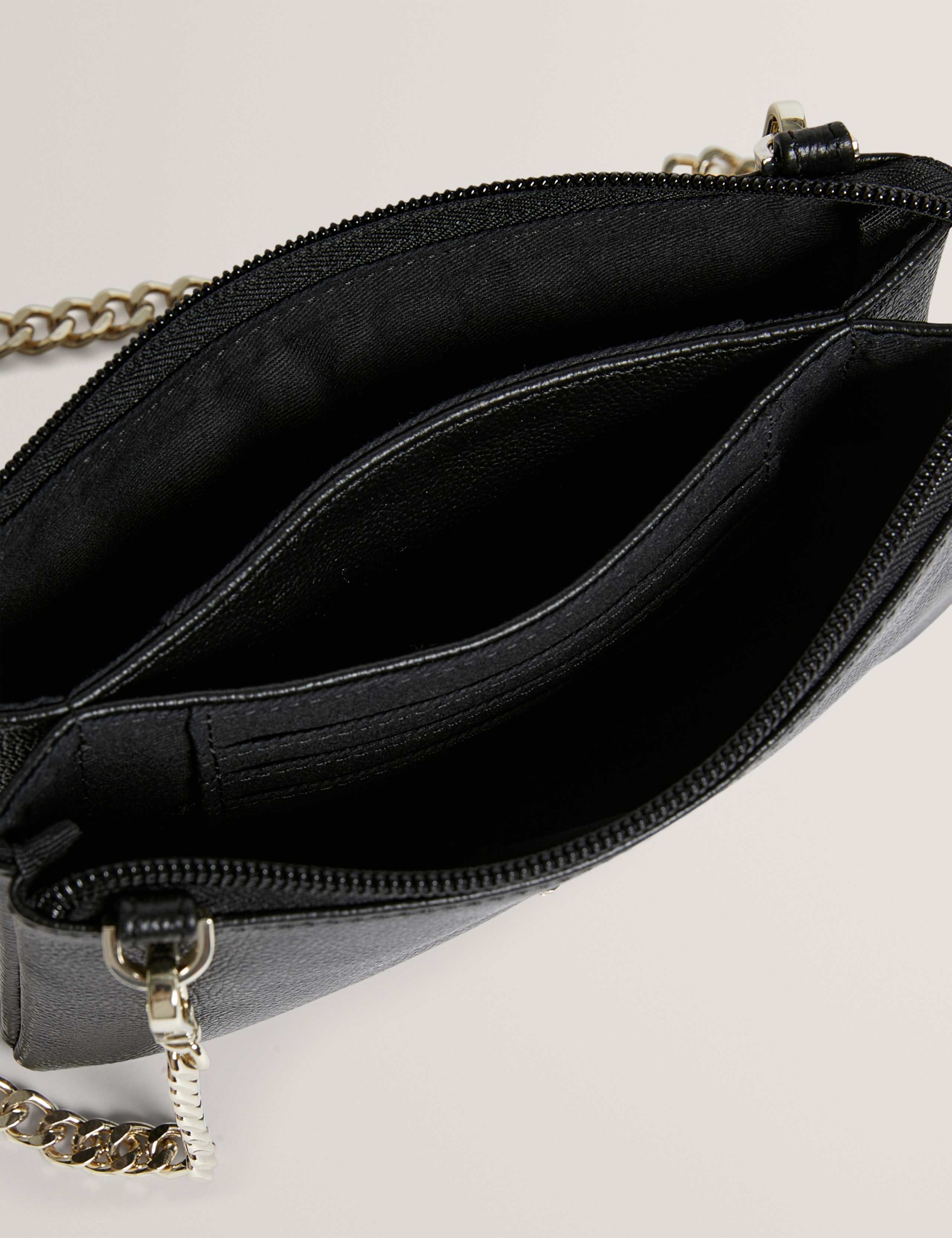 Leather Chain Strap Cross Body Bag 3 of 5