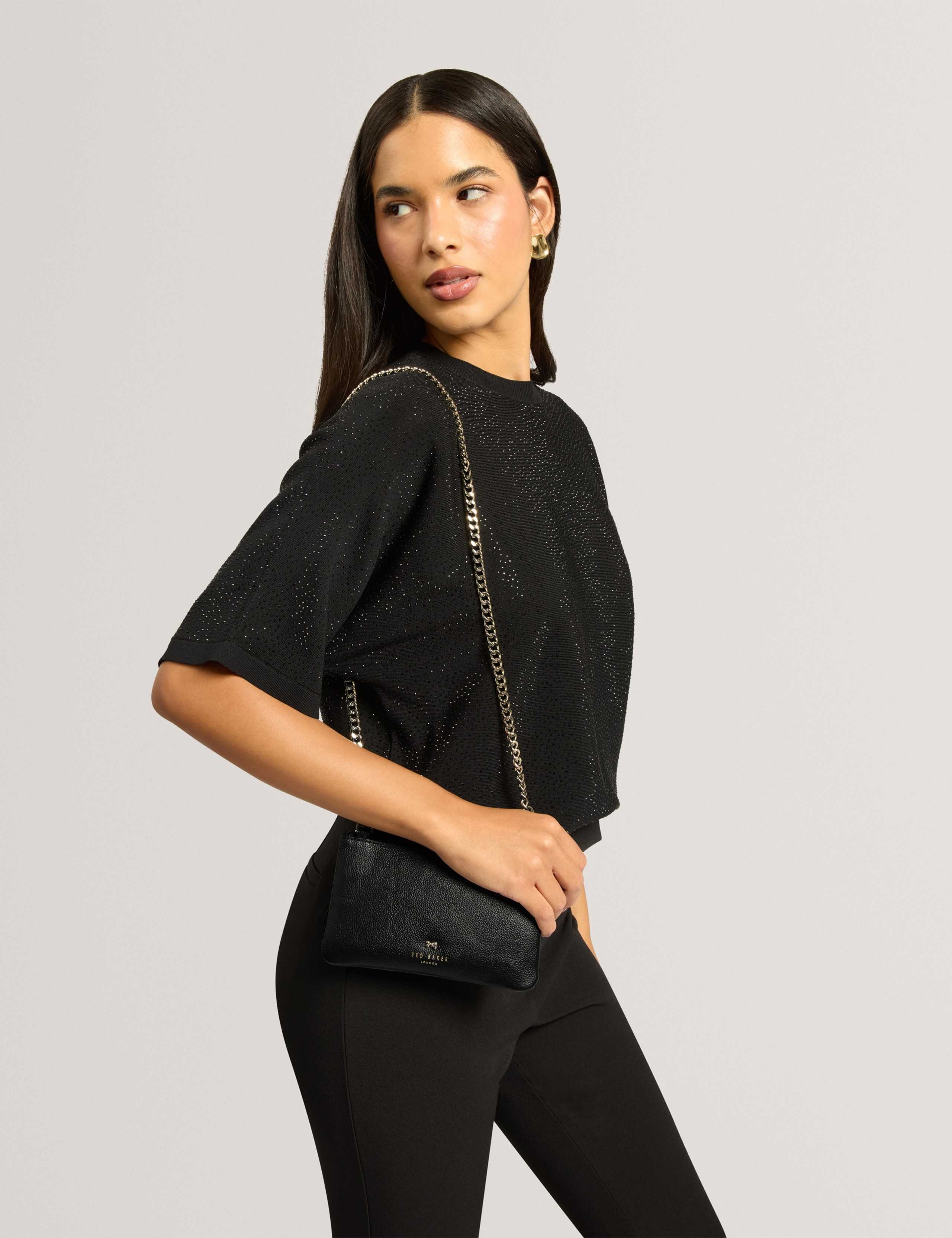 Leather Chain Strap Cross Body Bag 4 of 5