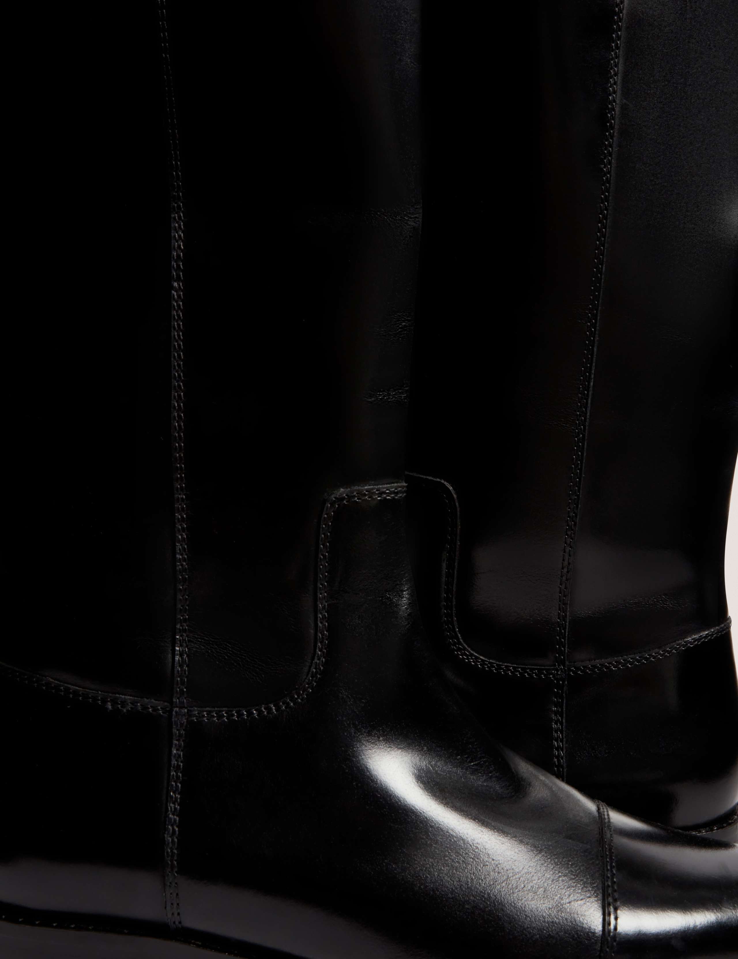 Leather Flat Riding Boots 4 of 5
