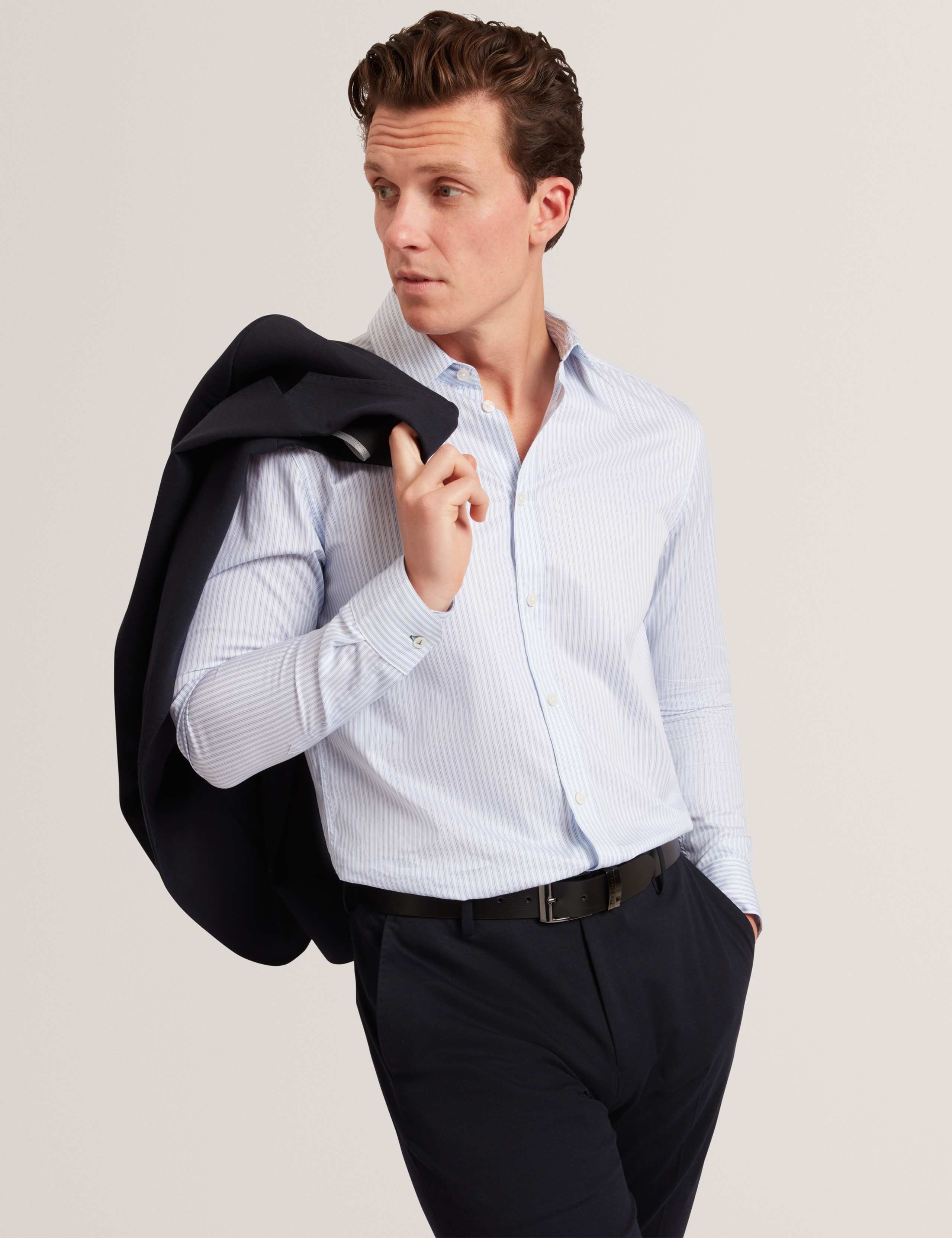 Regular Fit Pure Cotton Striped Dress Shirt 3 of 7