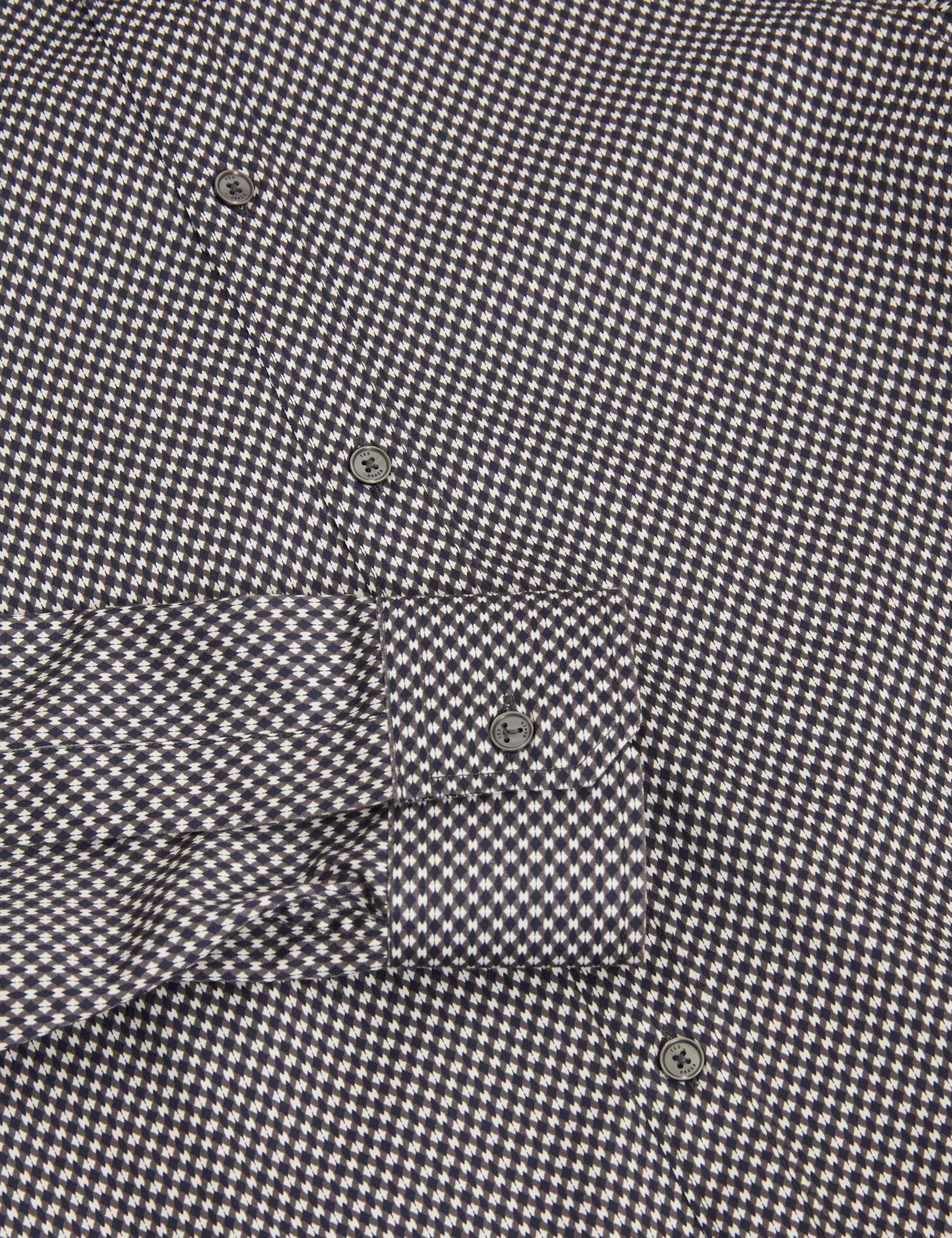 Regular Fit Pure Cotton Geometric Dress Shirt 3 of 7