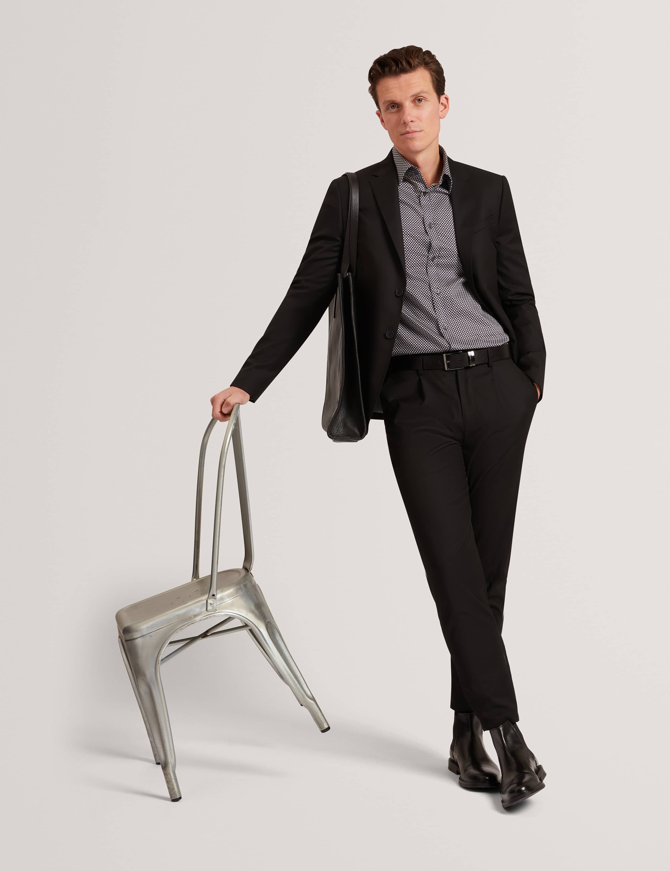 Regular Fit Pure Cotton Geometric Dress Shirt 6 of 7