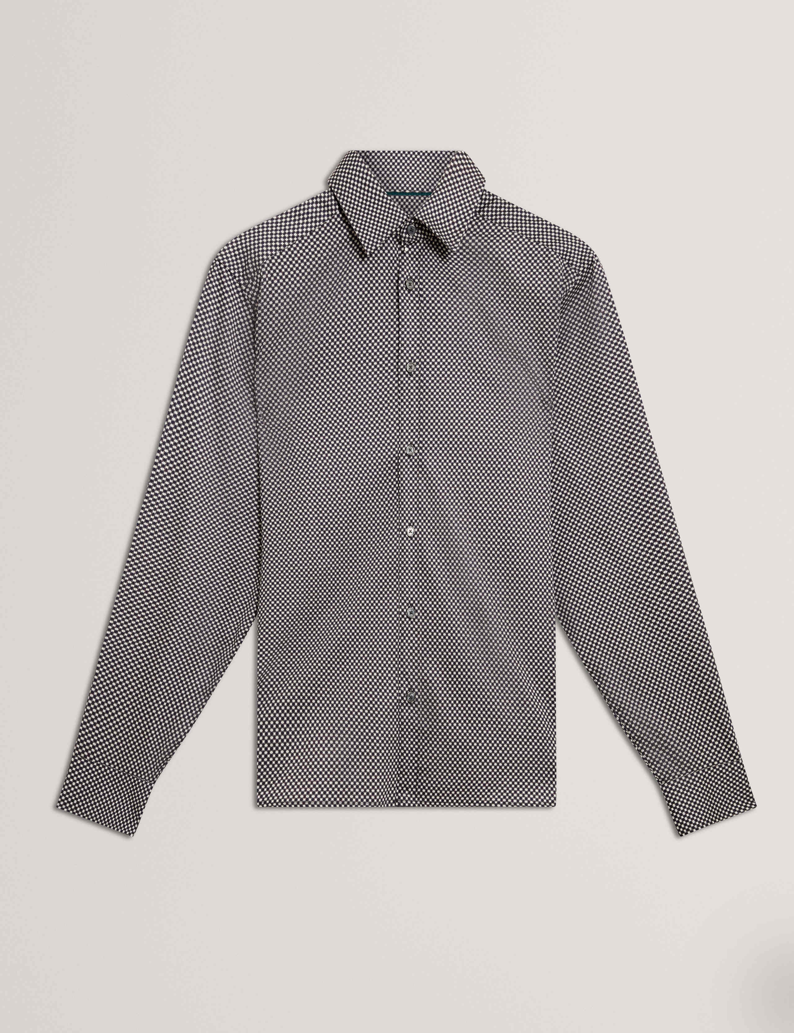 Regular Fit Pure Cotton Geometric Dress Shirt 7 of 7