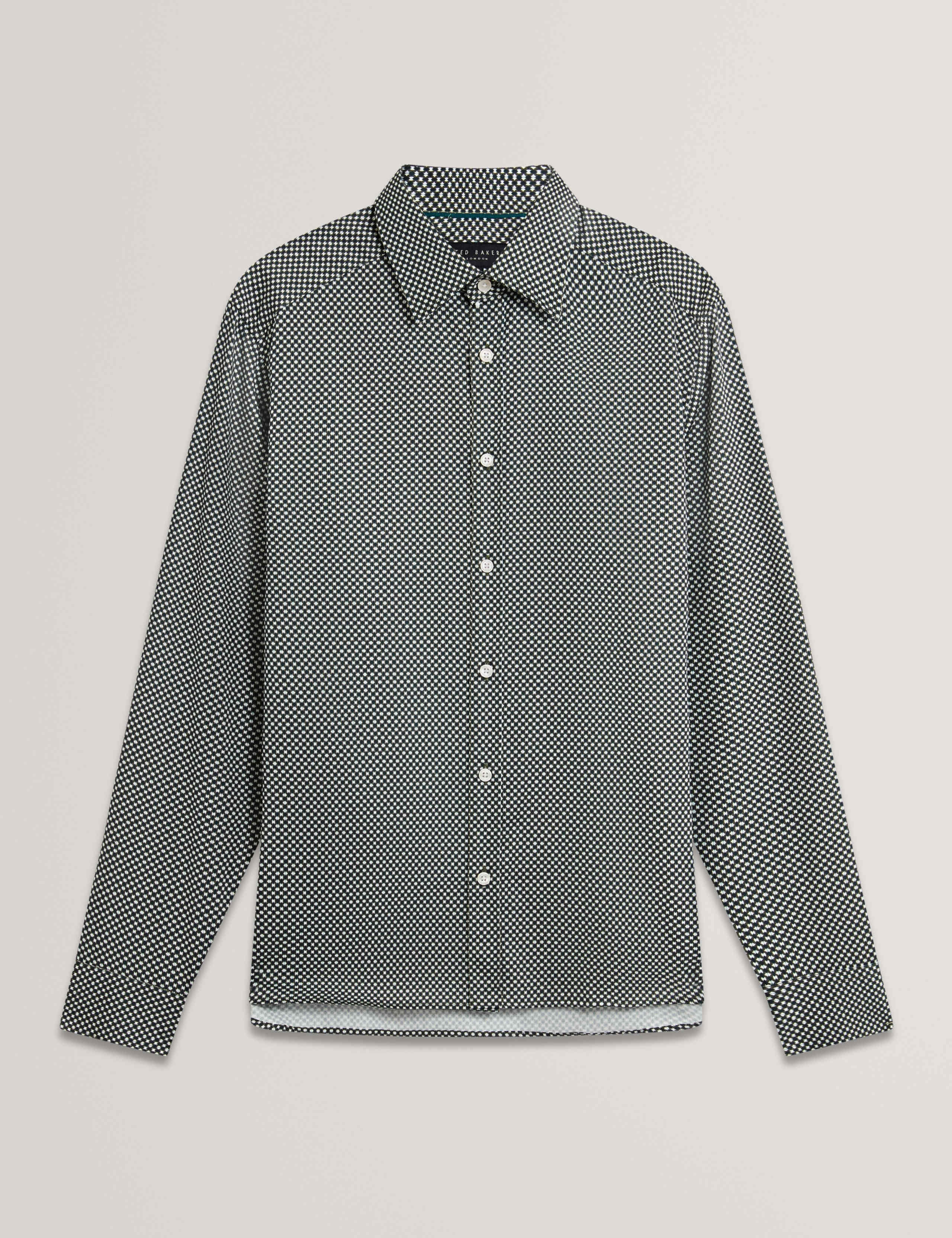Regular Fit Pure Cotton Geometric Dress Shirt 2 of 7