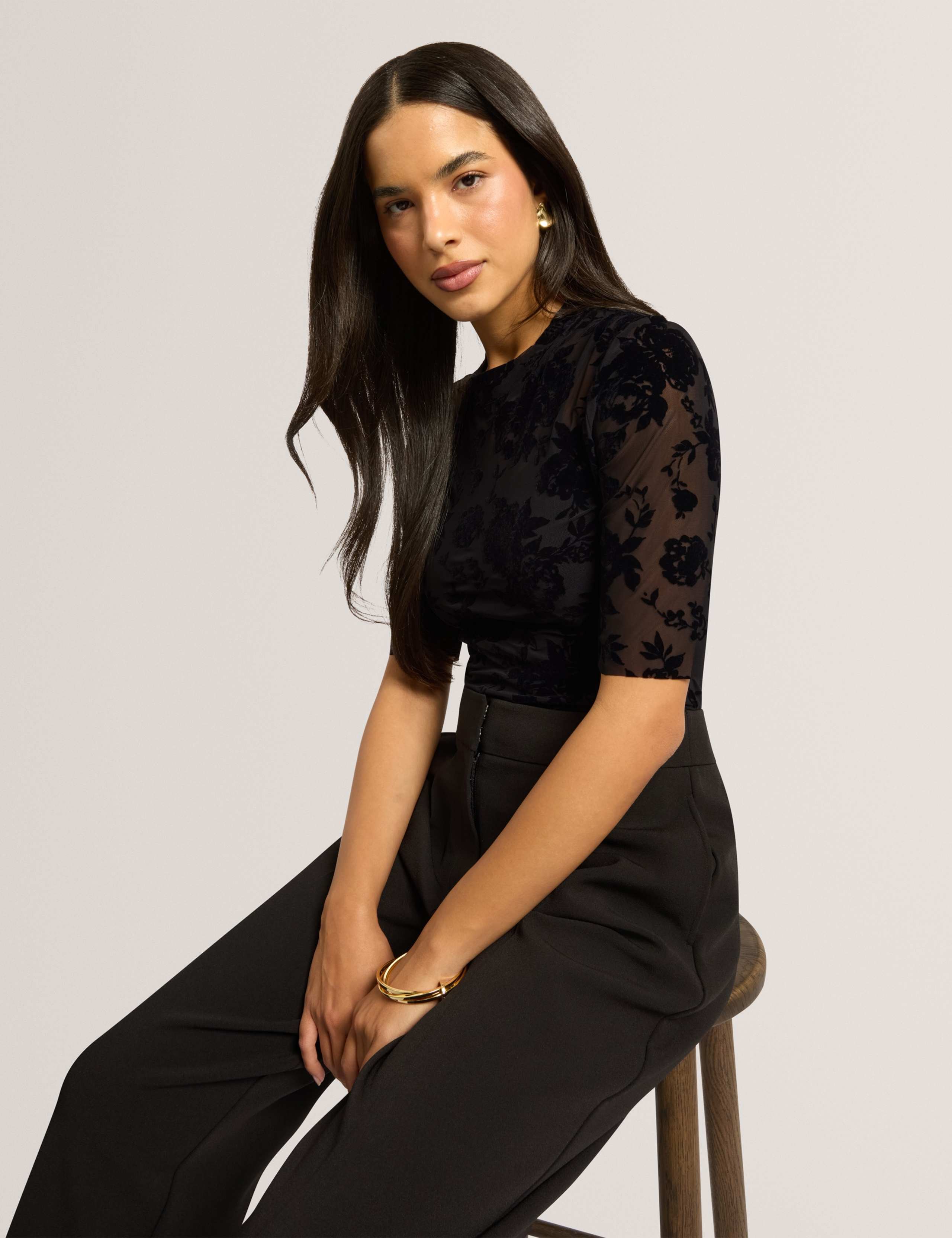 Floral Devoré T-Shirt 3 of 7