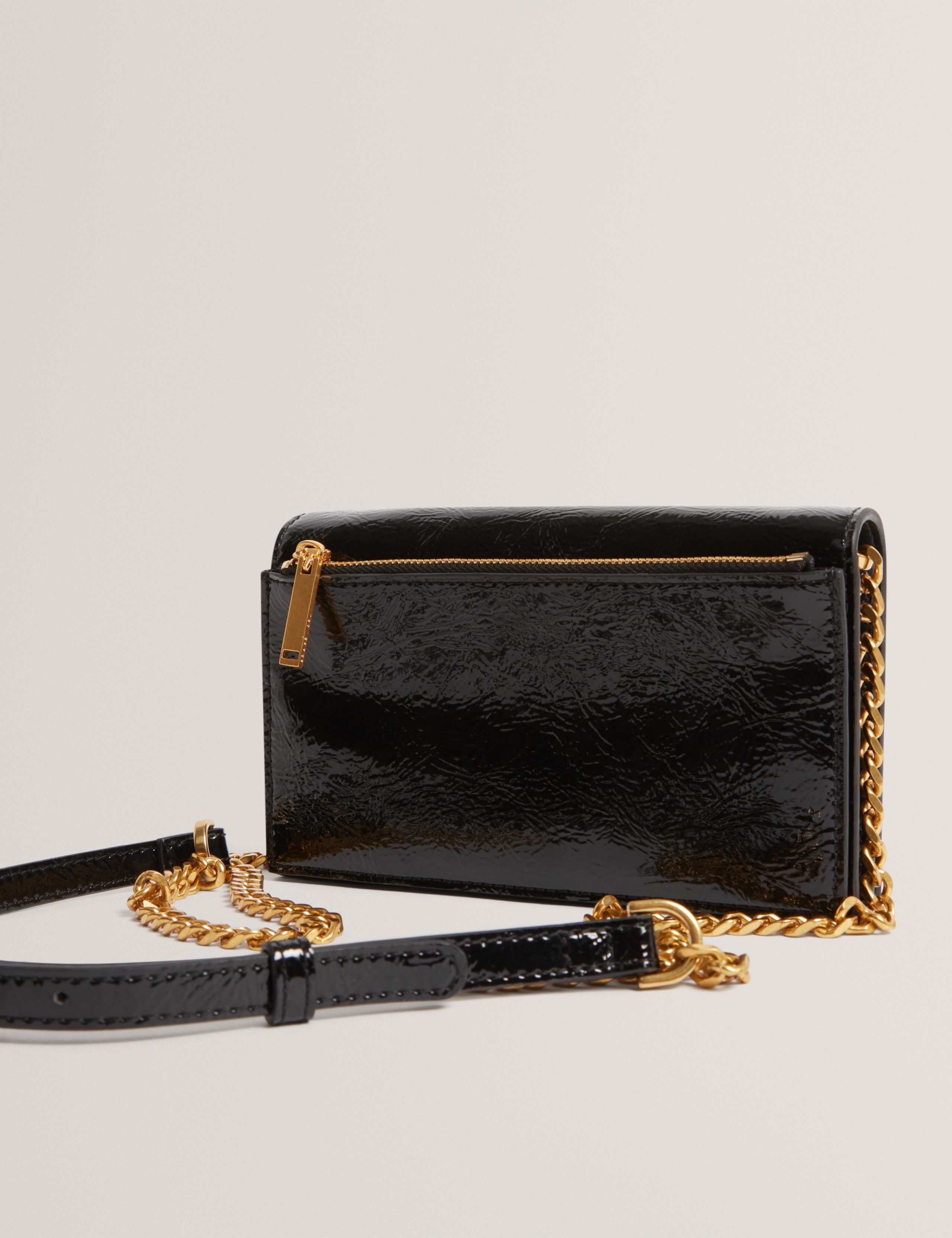 Patent Finish Cross Body Bag 2 of 5