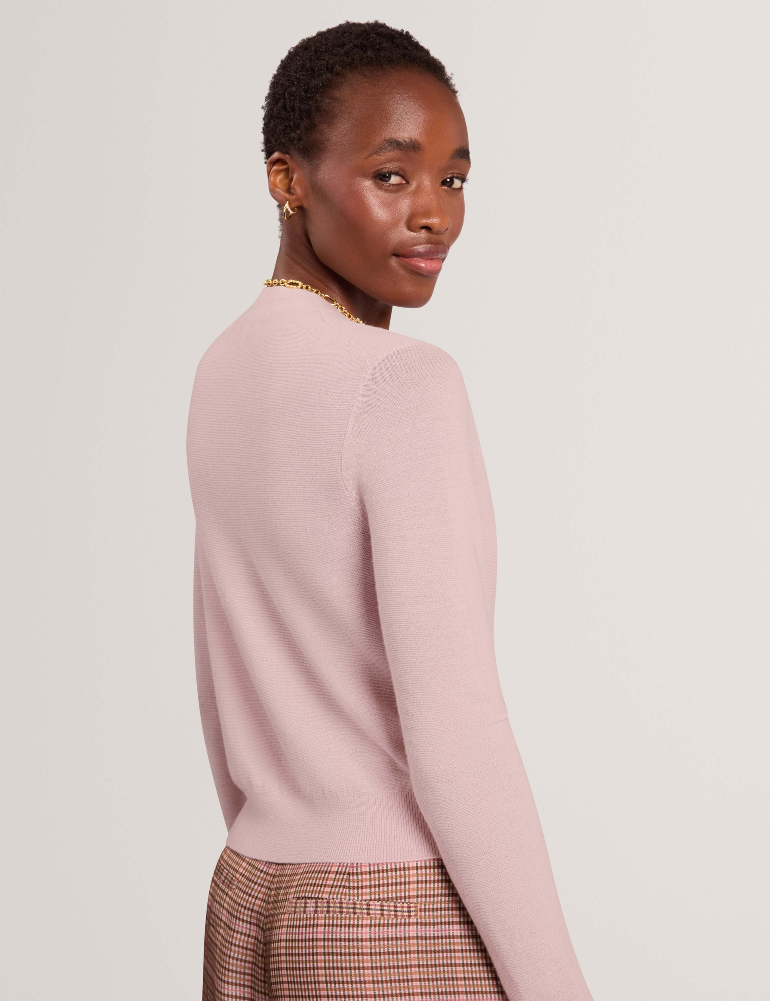 Pure Wool Crew Neck Button Front Cardigan 4 of 7