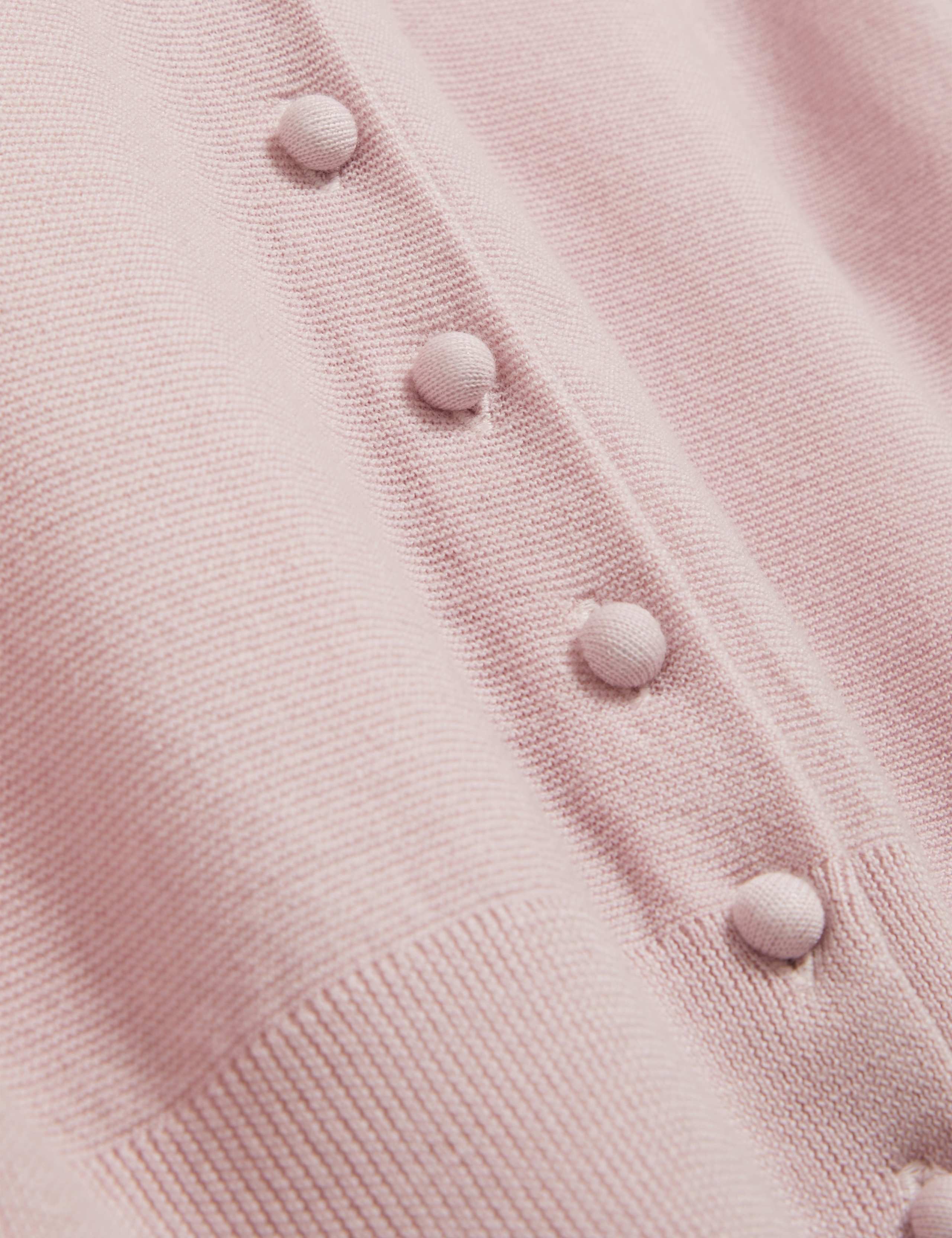 Pure Wool Crew Neck Button Front Cardigan 7 of 7