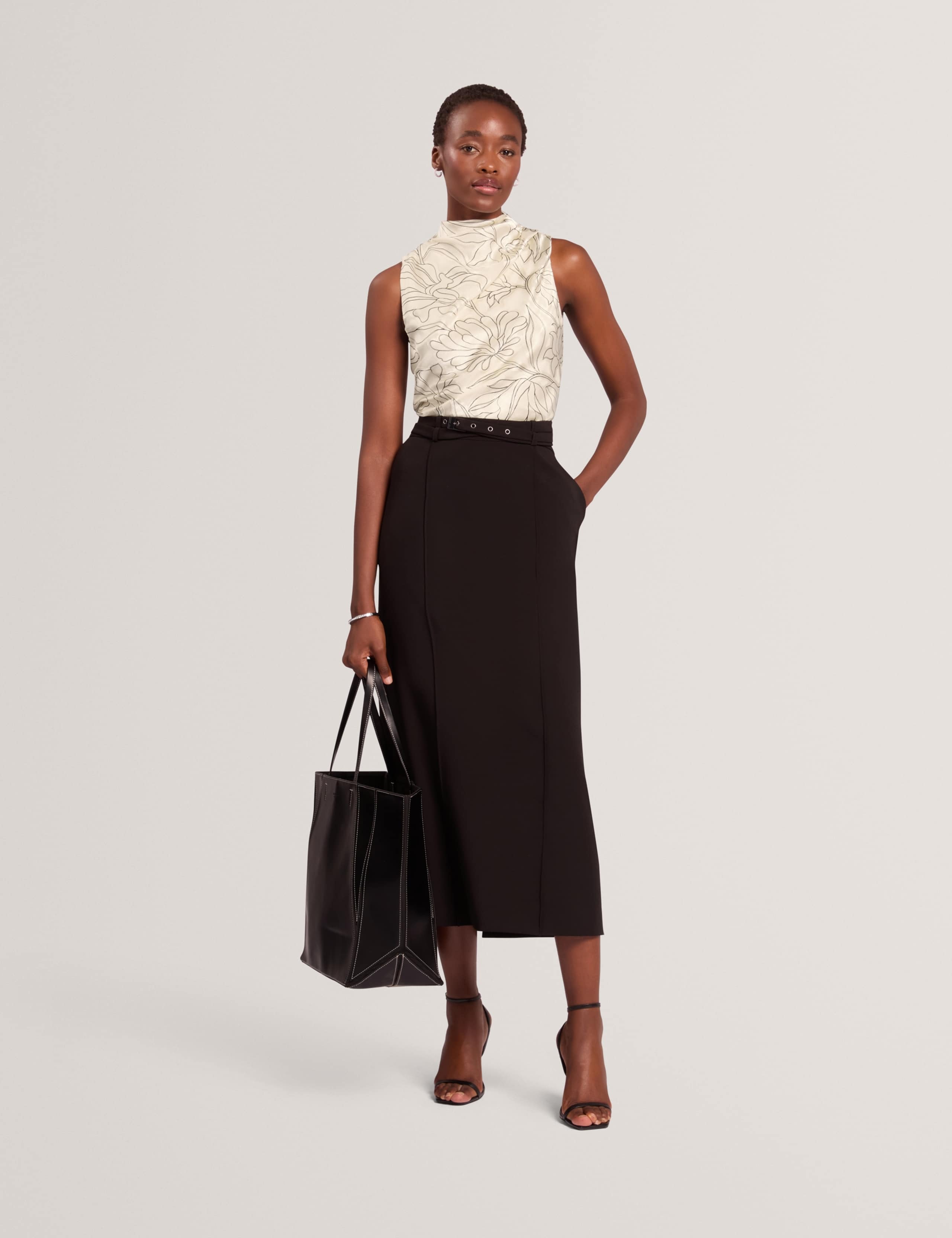Printed Cowl Neck Top 3 of 7