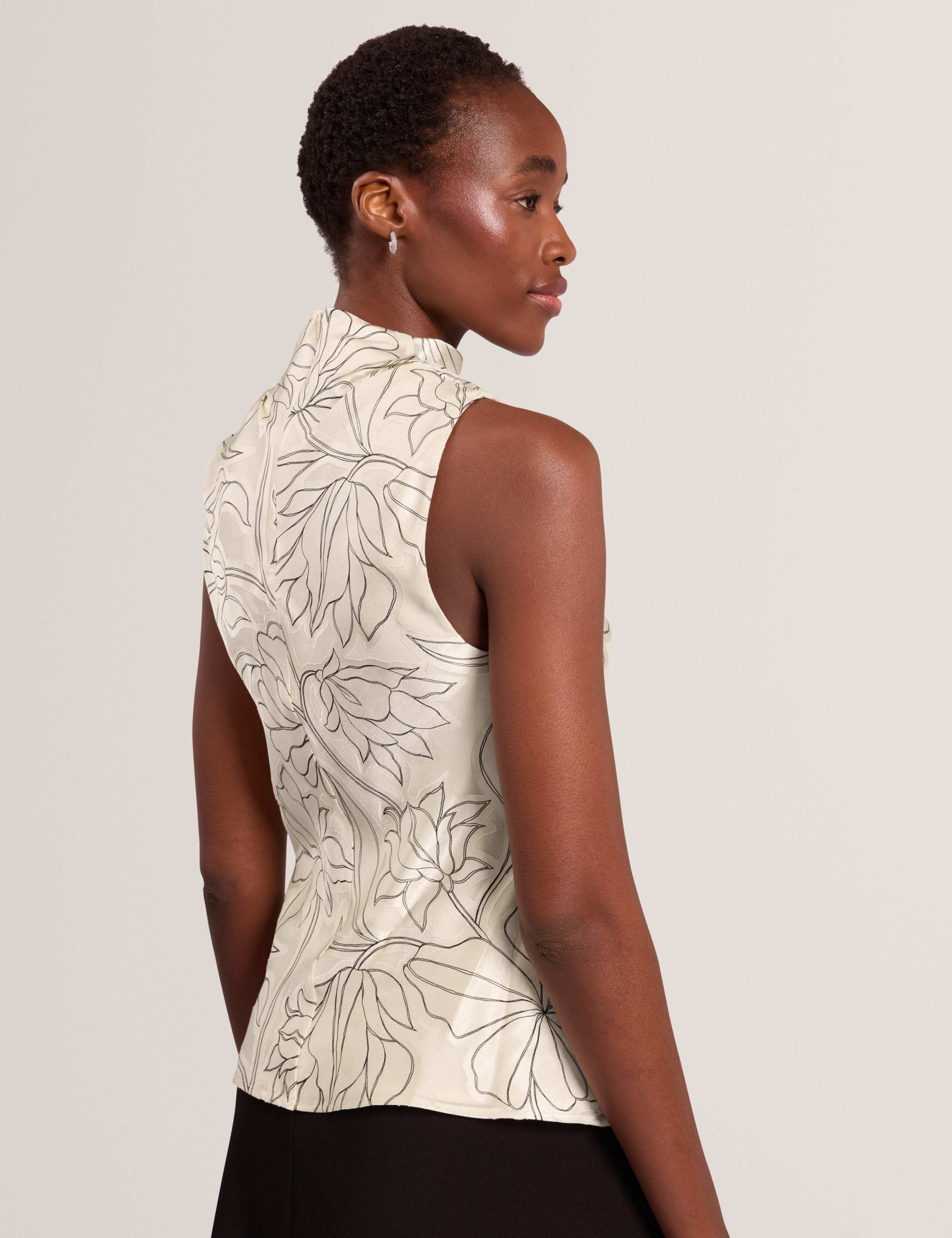 Printed Cowl Neck Top 4 of 7