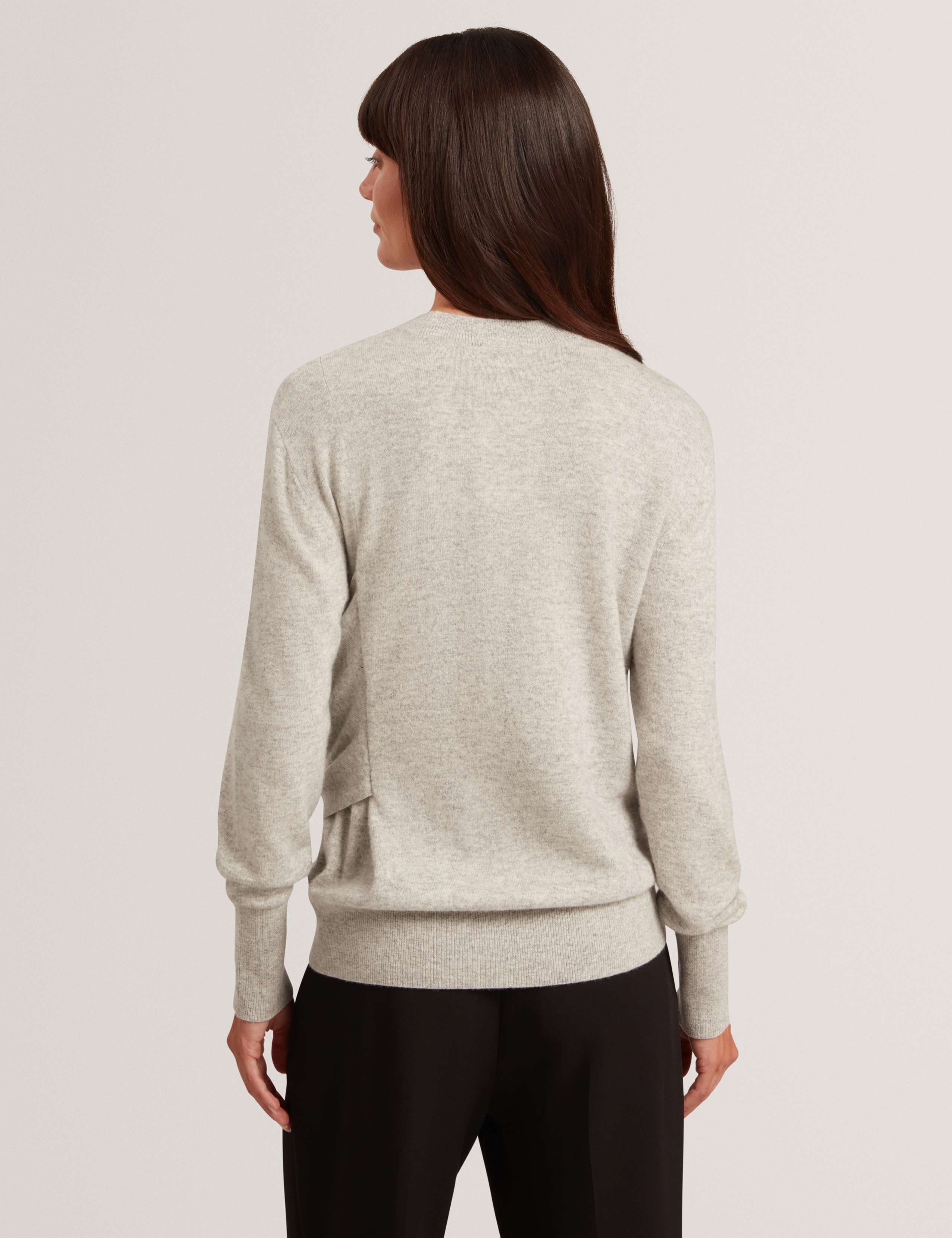 Wool Blend Drape Detail Jumper with Cashmere 4 of 6