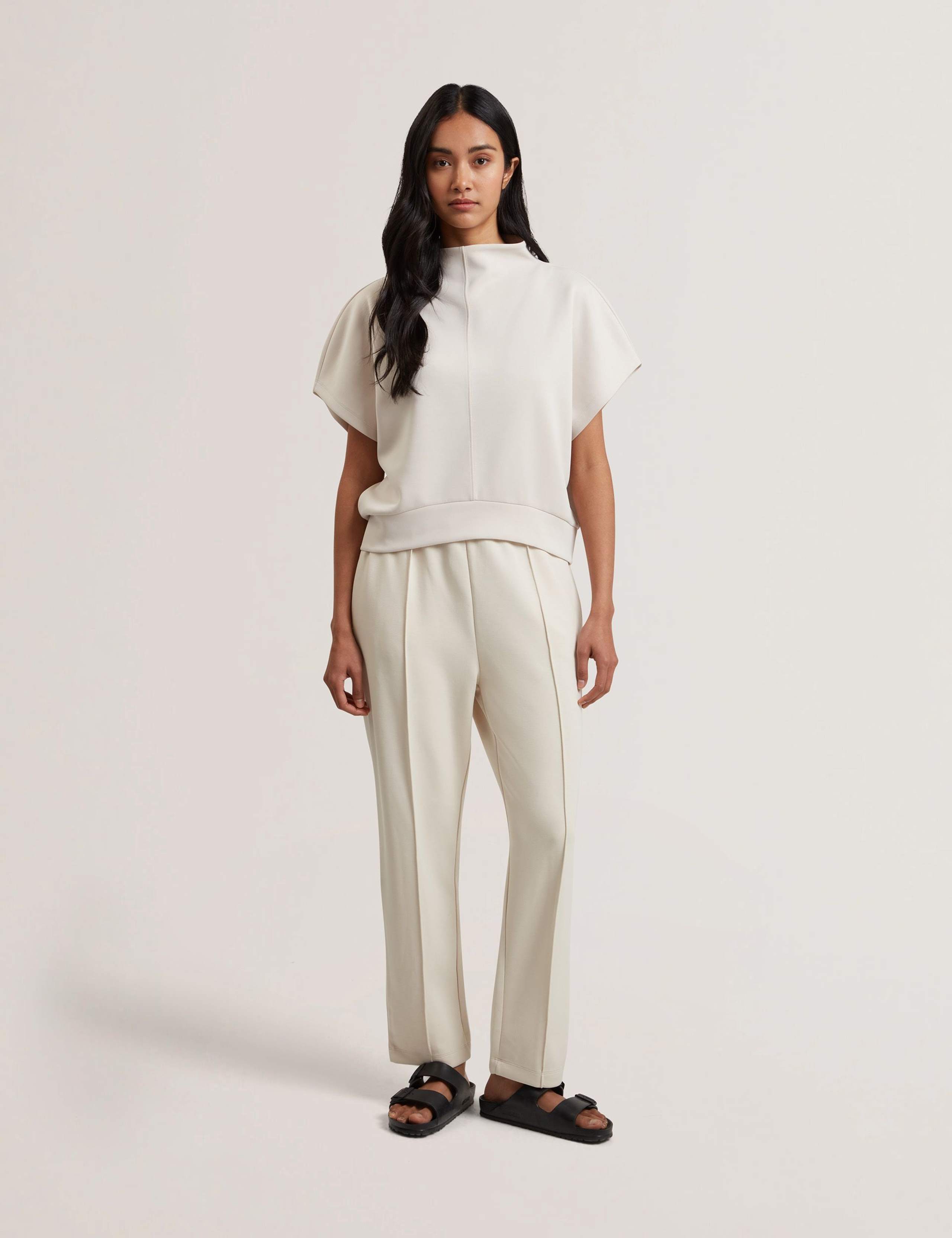 Cupro Blend Funnel Neck Sweatshirt 1 of 6