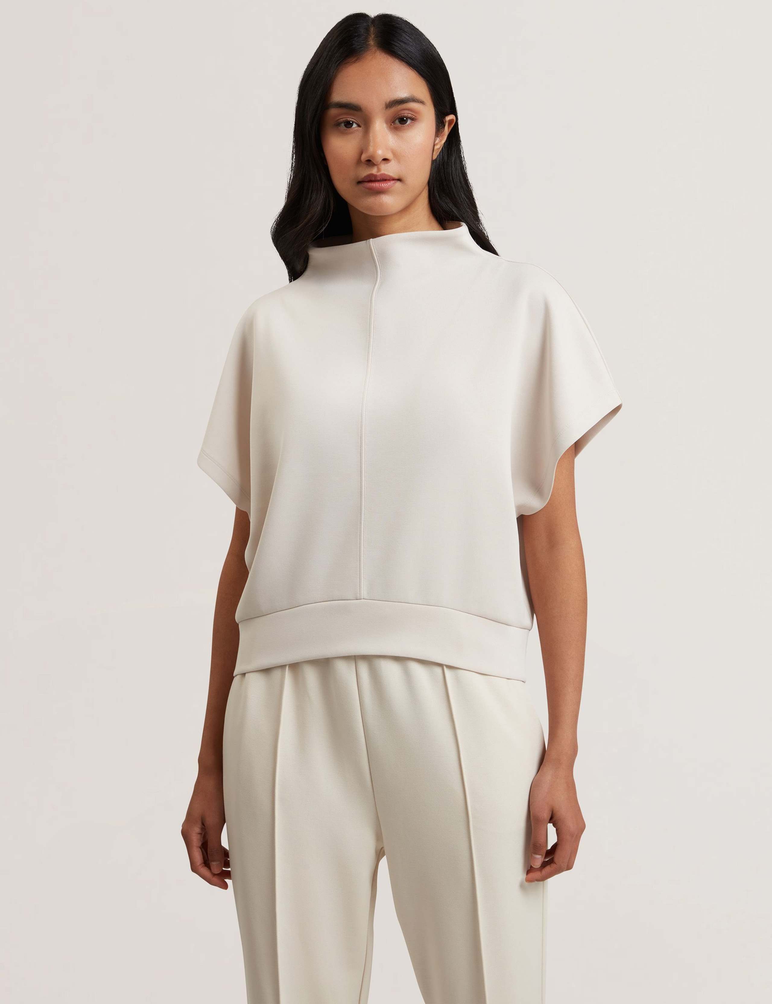 Cupro Blend Funnel Neck Sweatshirt 3 of 6