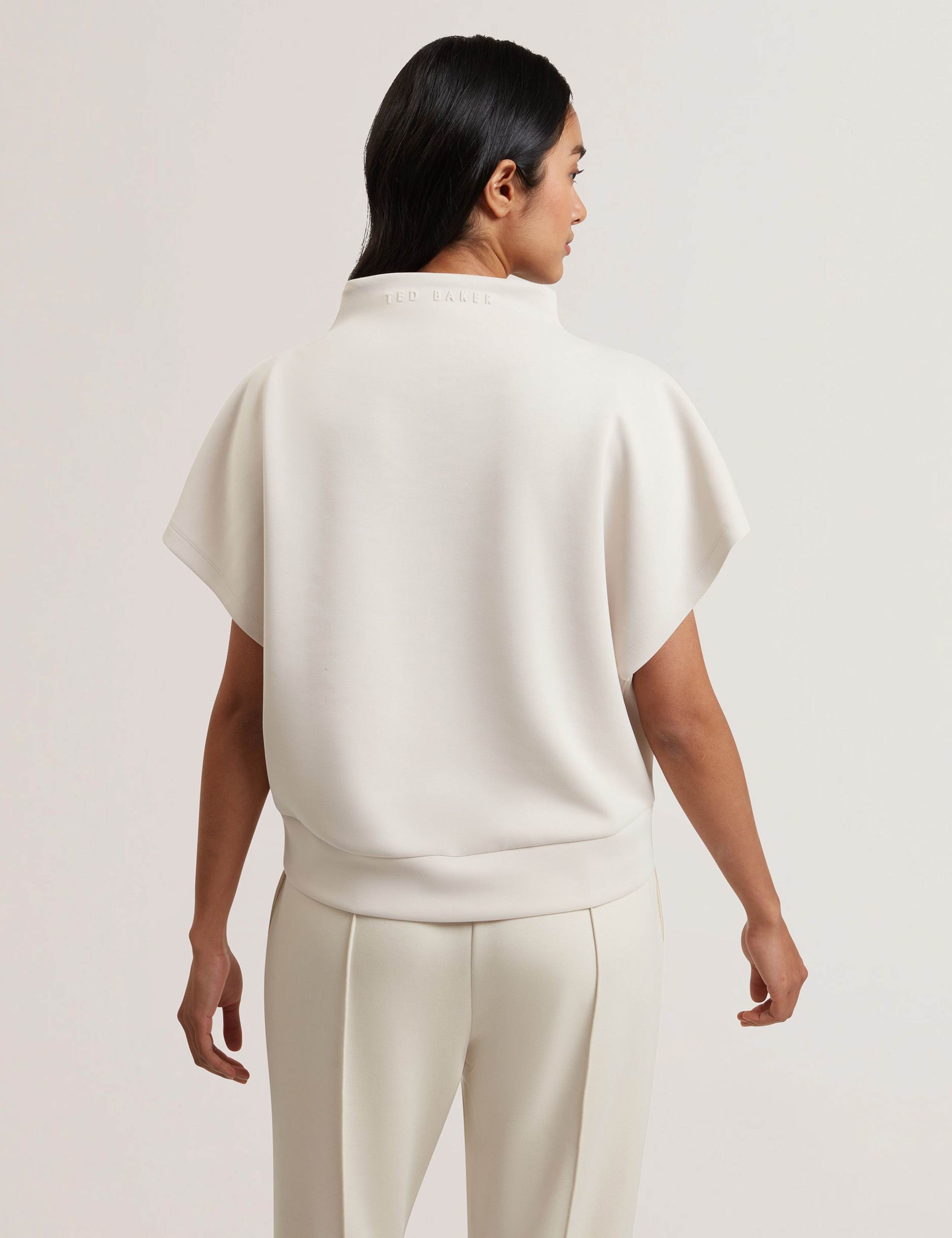 Cupro Blend Funnel Neck Sweatshirt 5 of 6