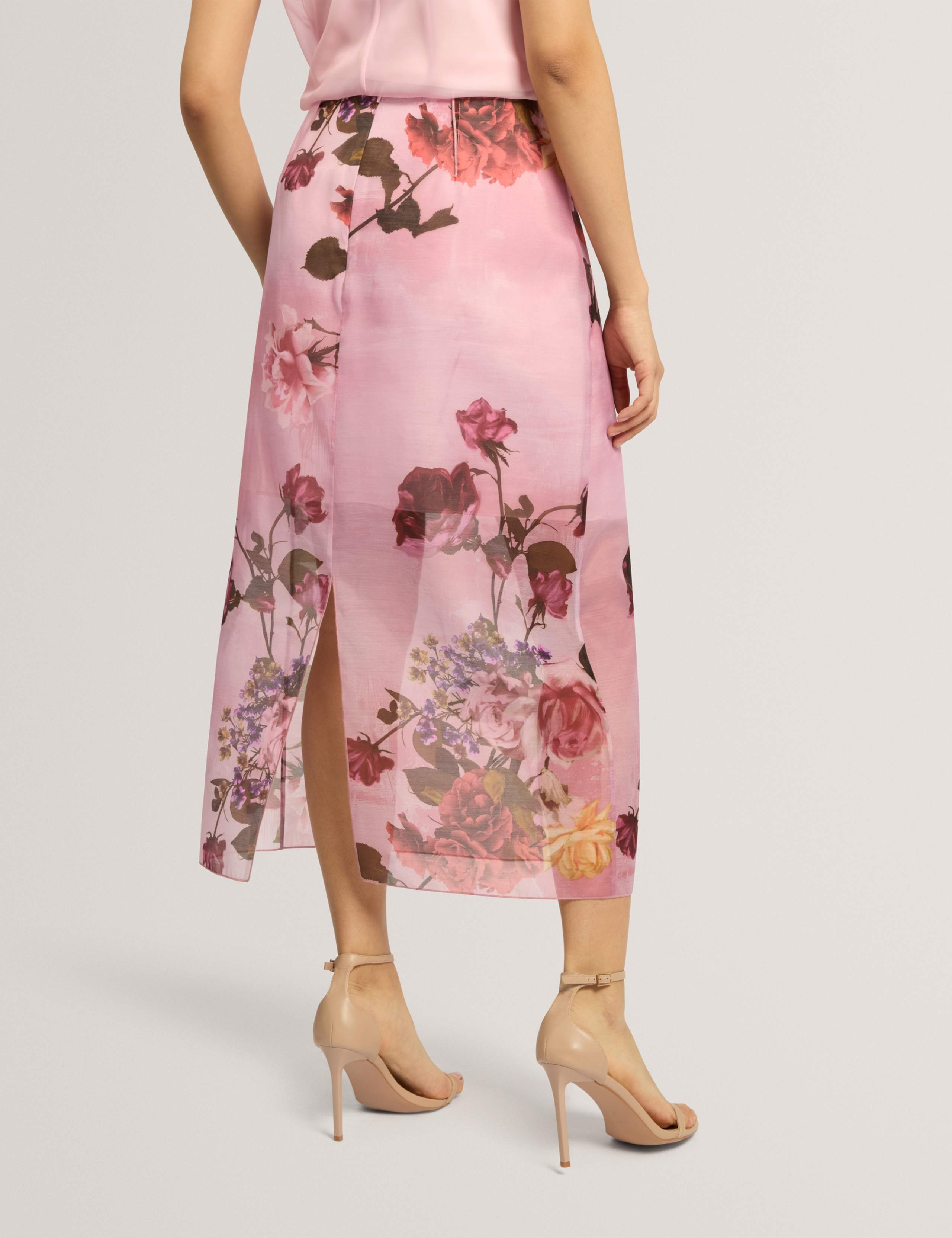 Floral Organza Midi Skirt 4 of 7